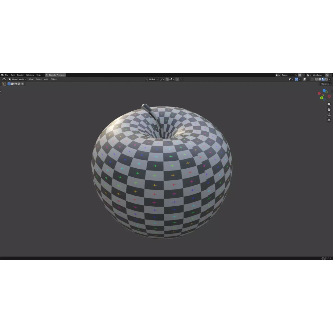 Apple 3D Model – Low Poly PBR Fruit Asset, FBX, OBJ - View 34