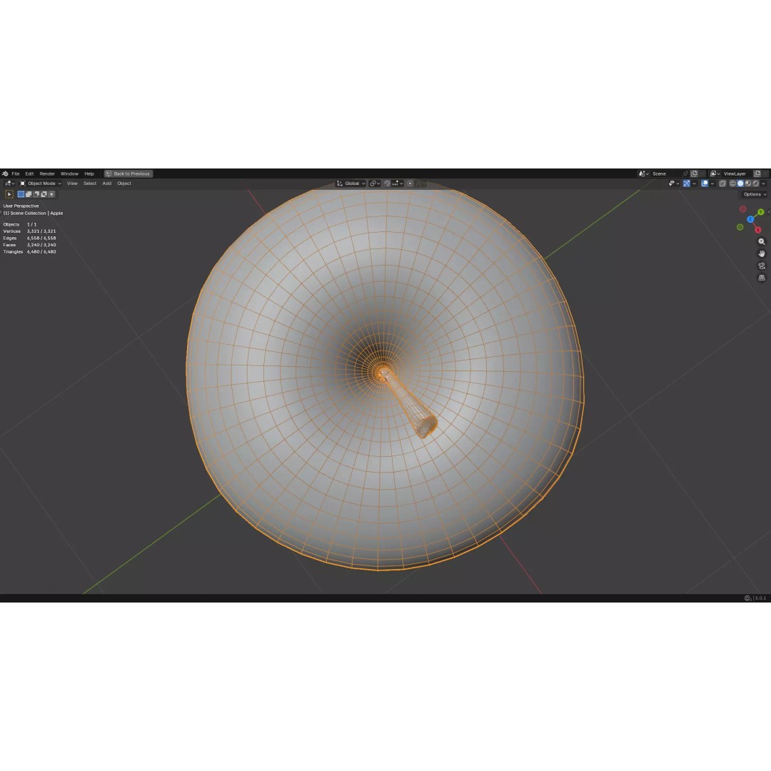 Apple 3D Model – Low Poly PBR Fruit Asset, FBX, OBJ - View 38