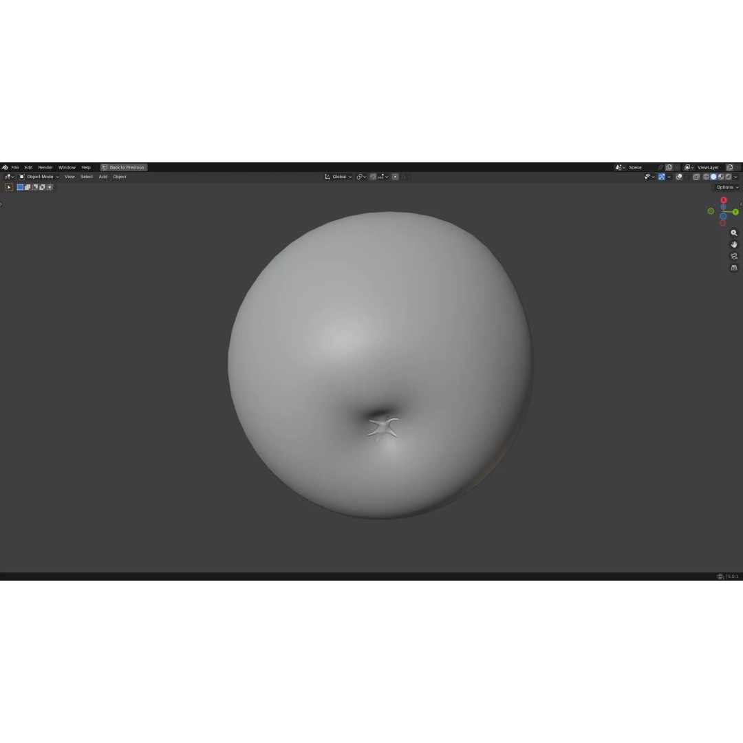 Apple 3D Model – Low Poly PBR Fruit Asset, FBX, OBJ - View 40
