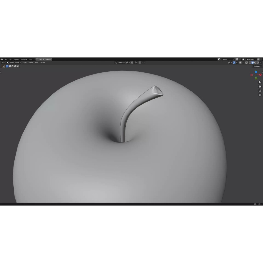 Apple 3D Model – Low Poly PBR Fruit Asset, FBX, OBJ - View 42