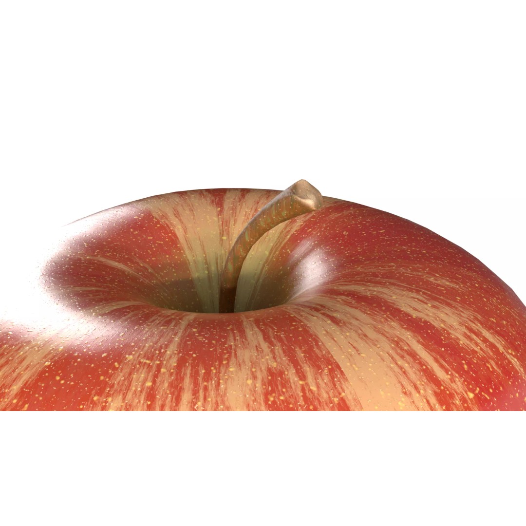 Apple 3D Model – Low Poly PBR Fruit Asset, FBX, OBJ - View 8