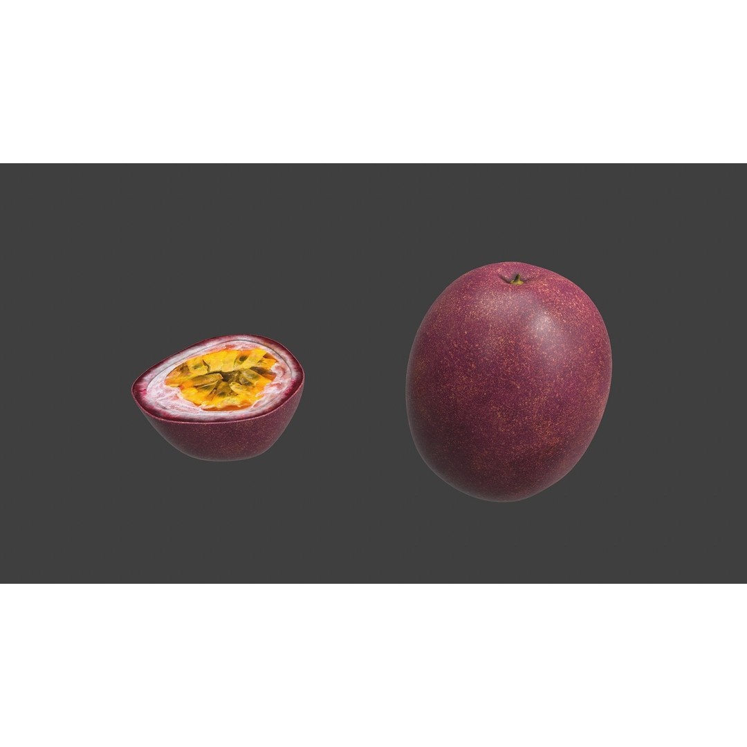 Fruit Pack 3D Model – Low Poly Game Asset, FBX, OBJ, PBR Textures - View 12