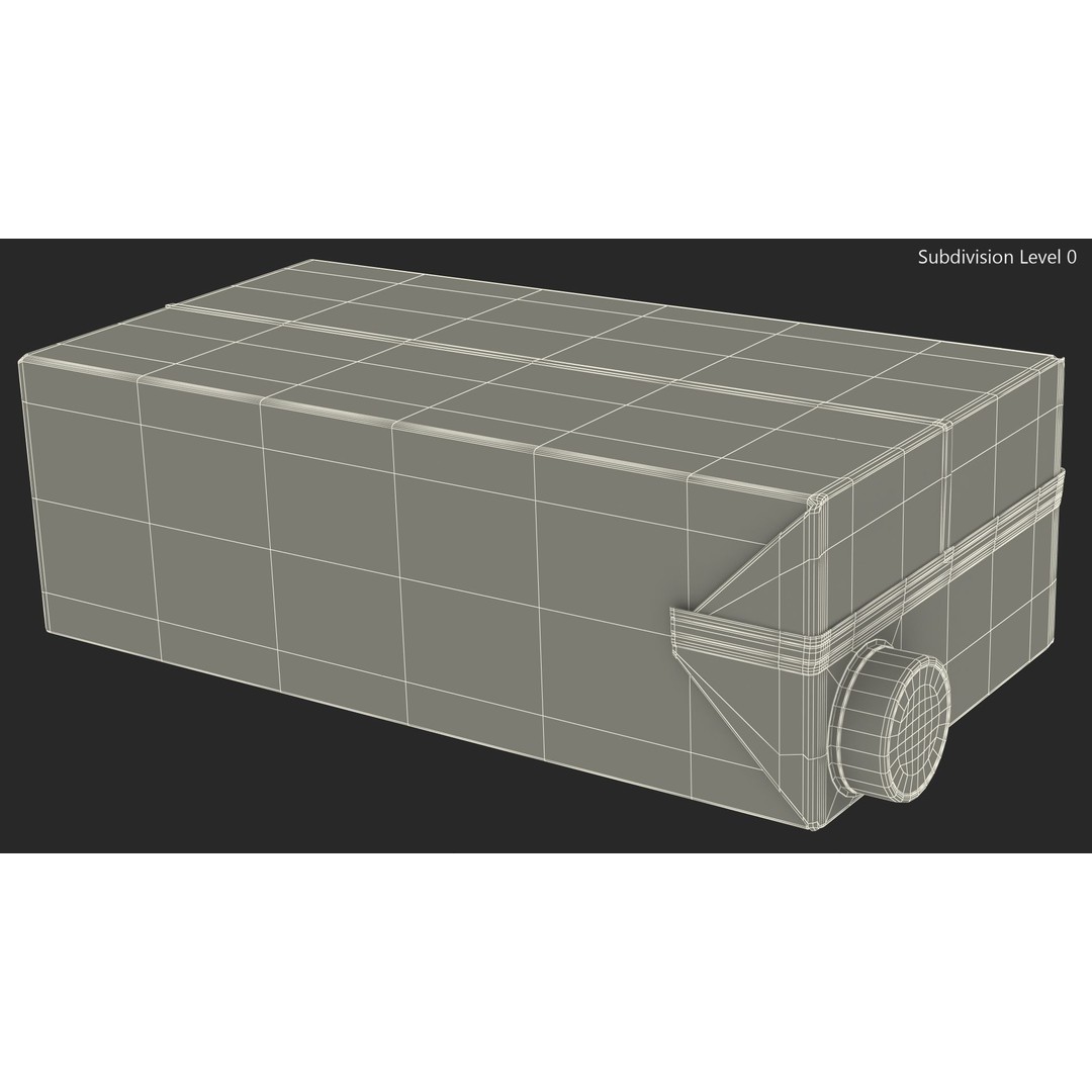 Tetra Brik Aseptic Blend 3D Model – High Quality Beverage Container, FBX, Blender - View 14