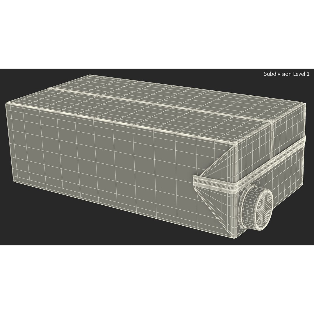 Tetra Brik Aseptic Blend 3D Model – High Quality Beverage Container, FBX, Blender - View 15