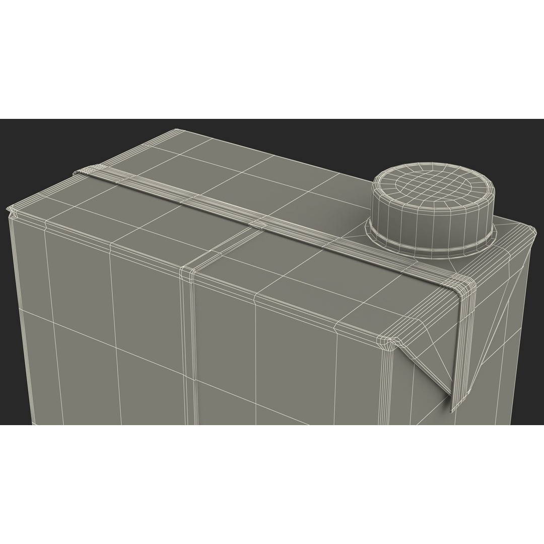Tetra Brik Aseptic Blend 3D Model – High Quality Beverage Container, FBX, Blender - View 19