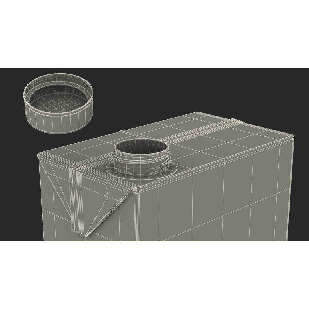 Tetra Brik Aseptic Blend 3D Model – High Quality Beverage Container, FBX, Blender - View 20