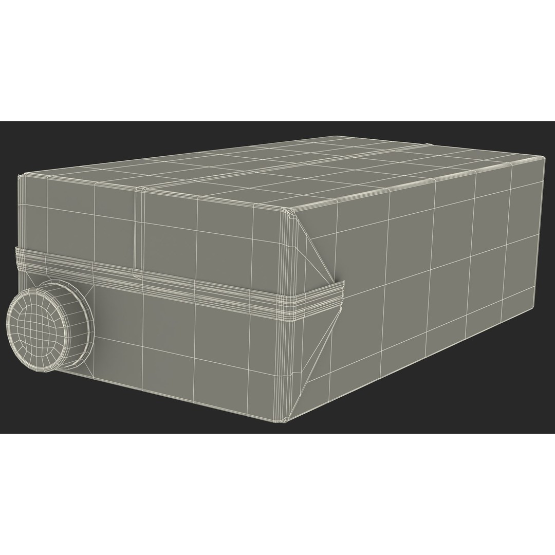 Tetra Brik Aseptic Blend 3D Model – High Quality Beverage Container, FBX, Blender - View 26