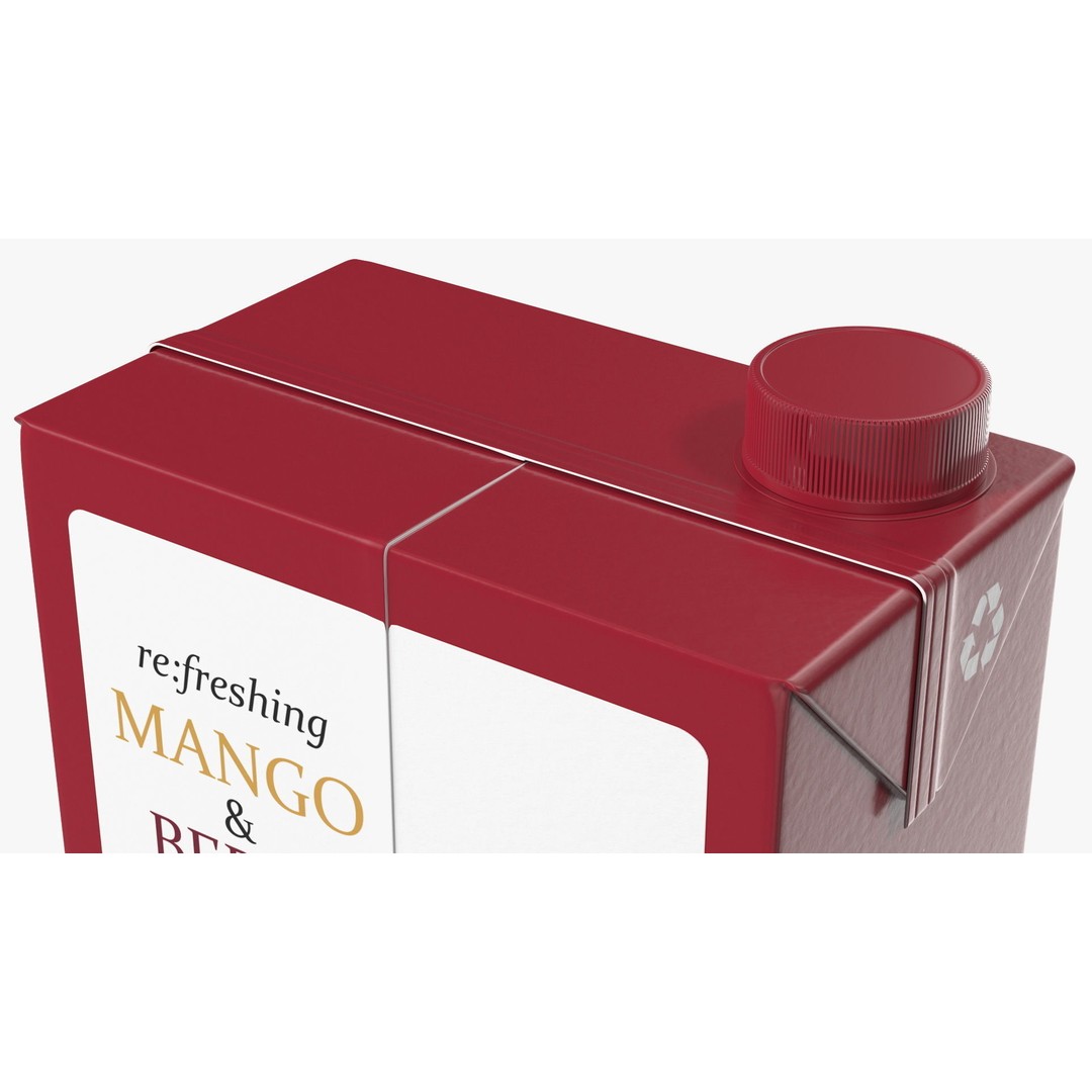Tetra Brik Aseptic Blend 3D Model – High Quality Beverage Container, FBX, Blender - View 5