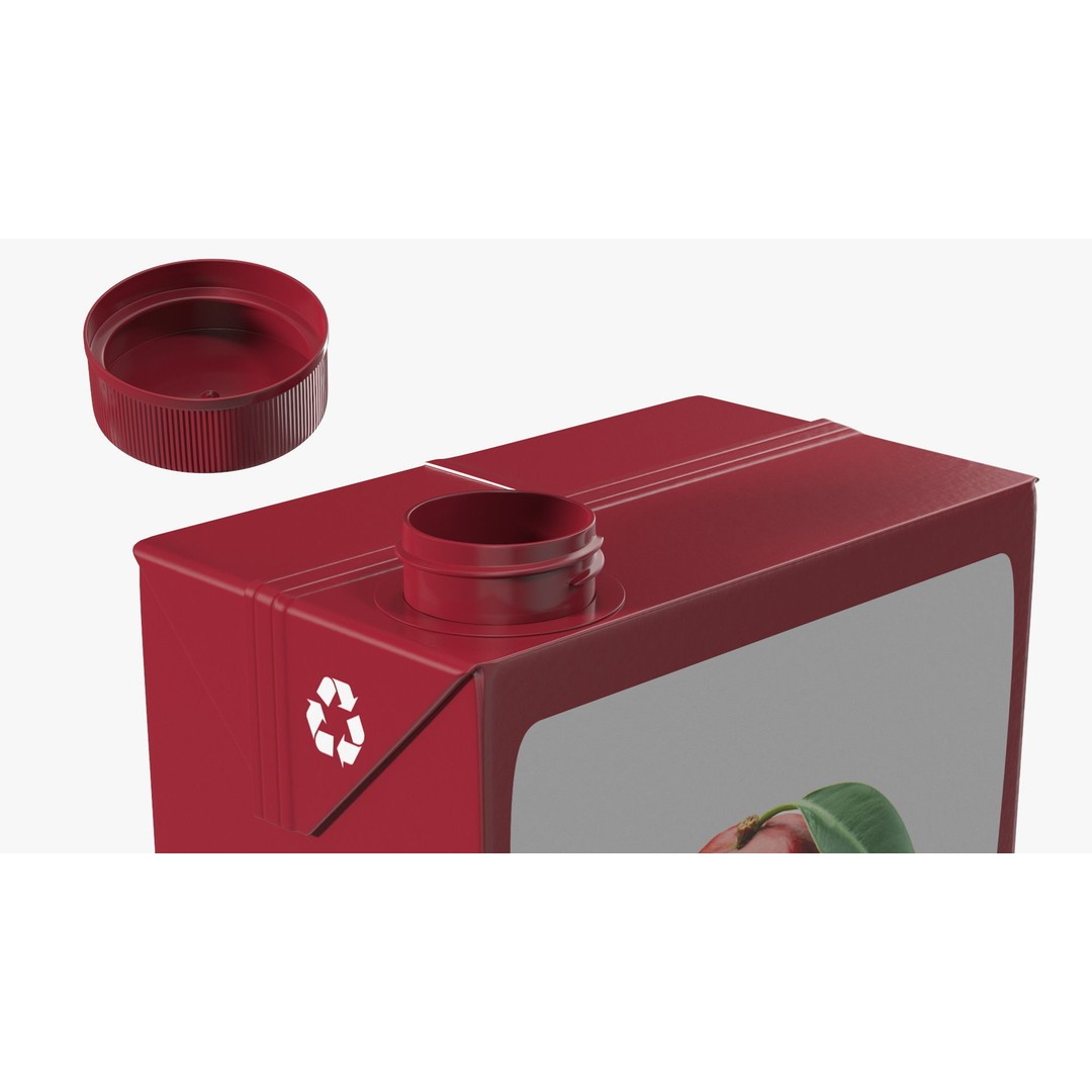 Tetra Brik Aseptic Blend 3D Model – High Quality Beverage Container, FBX, Blender - View 9