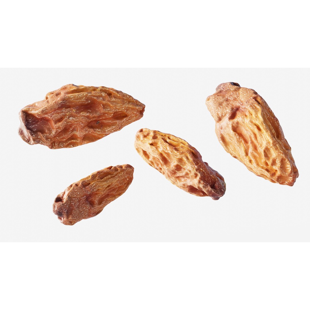Dried Grape Raisin 3D Model – Low Poly Game Asset, FBX - View 7