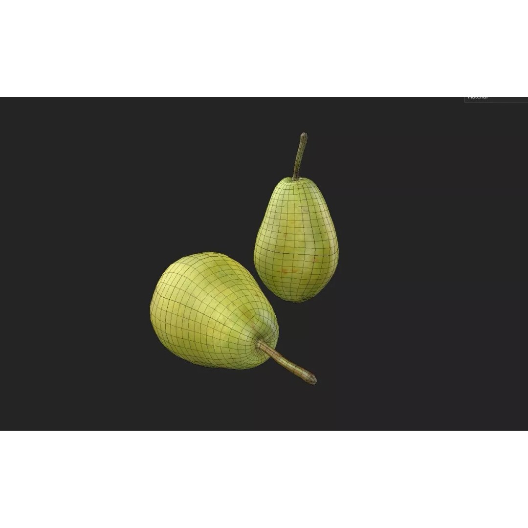 Pear 3D Model – Low Poly Fruit Asset, FBX, Game Ready