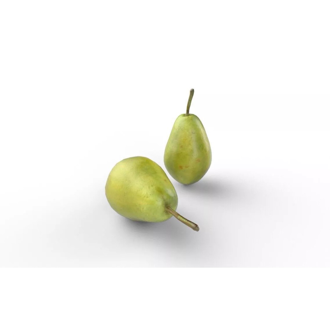 Pear 3D Model – Low Poly Fruit Asset, FBX, Game Ready - View 7