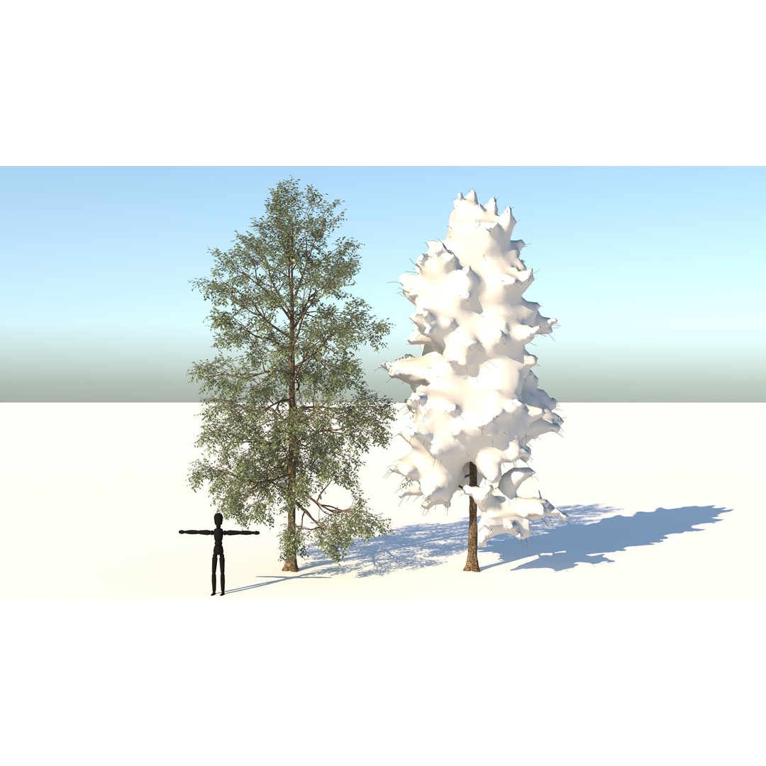 Season White Birch Tree 3D Model – Realistic High Poly Asset, FBX, OBJ - View 3