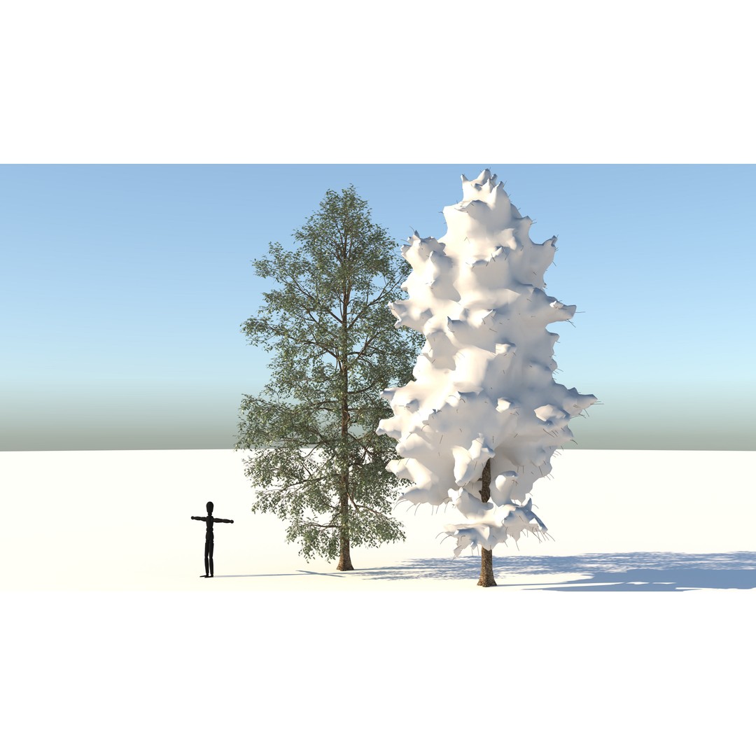 Season White Birch Tree 3D Model – Realistic High Poly Asset, FBX, OBJ - View 4