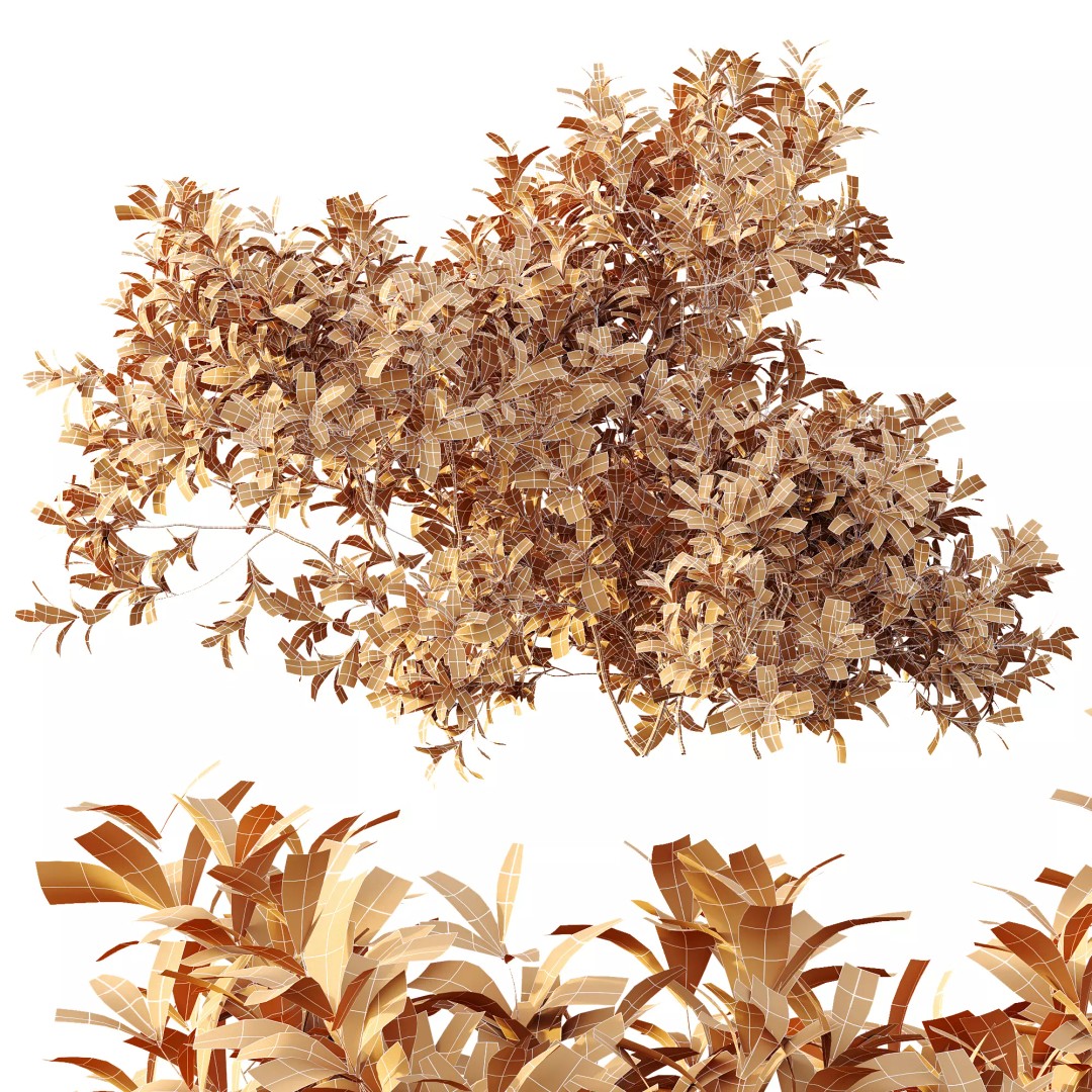 Bilberry Bush 3D Model – High Poly PBR Asset, FBX, OBJ, Blender