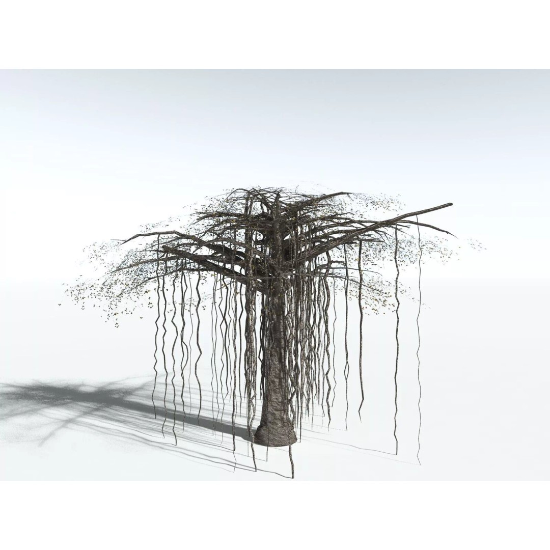 Banyan Tree 3D Model – Low Poly Game Asset, FBX, PBR Textures - View 20