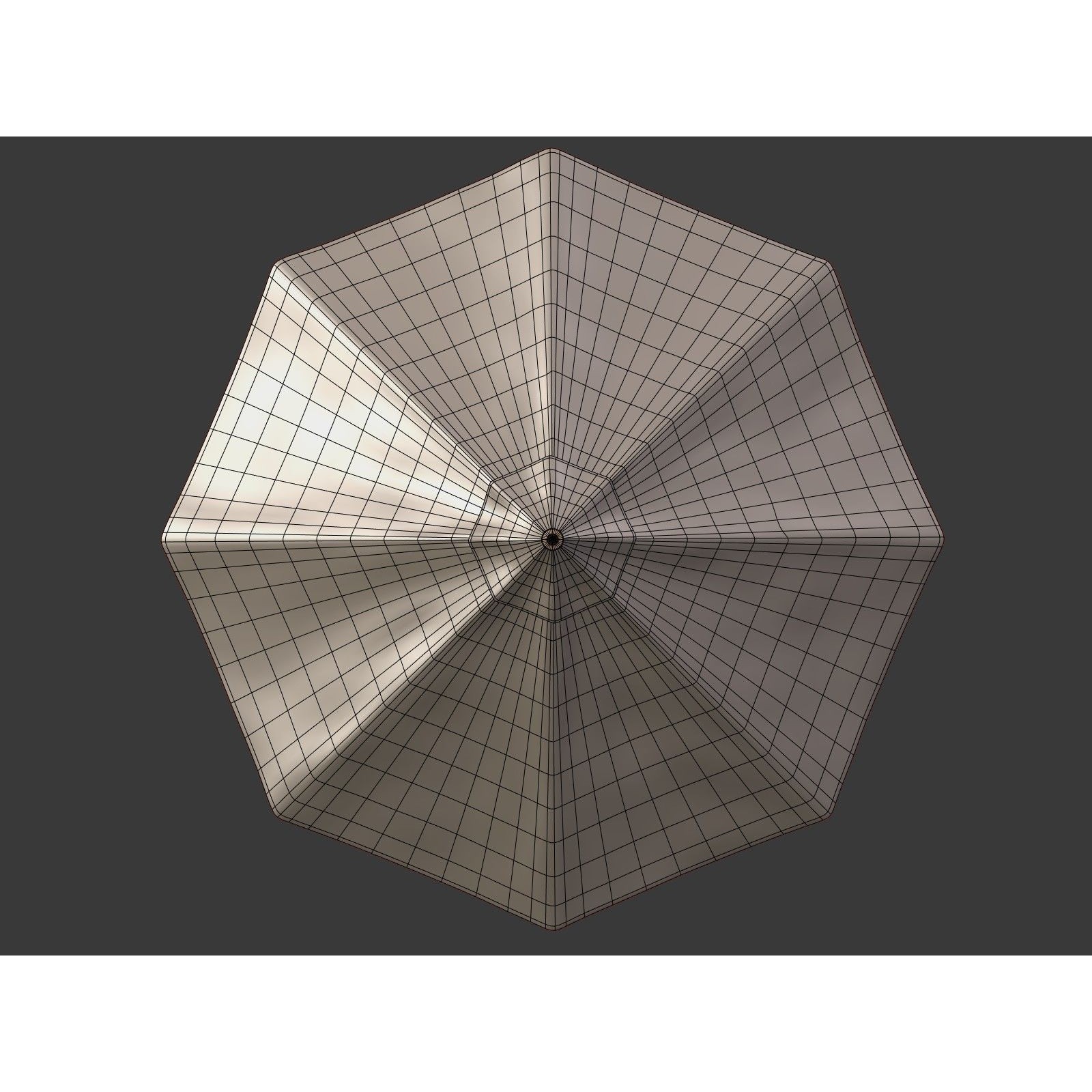 Umbrella Patio Parasol - Low-Poly Game-Ready 3D Model - View 11