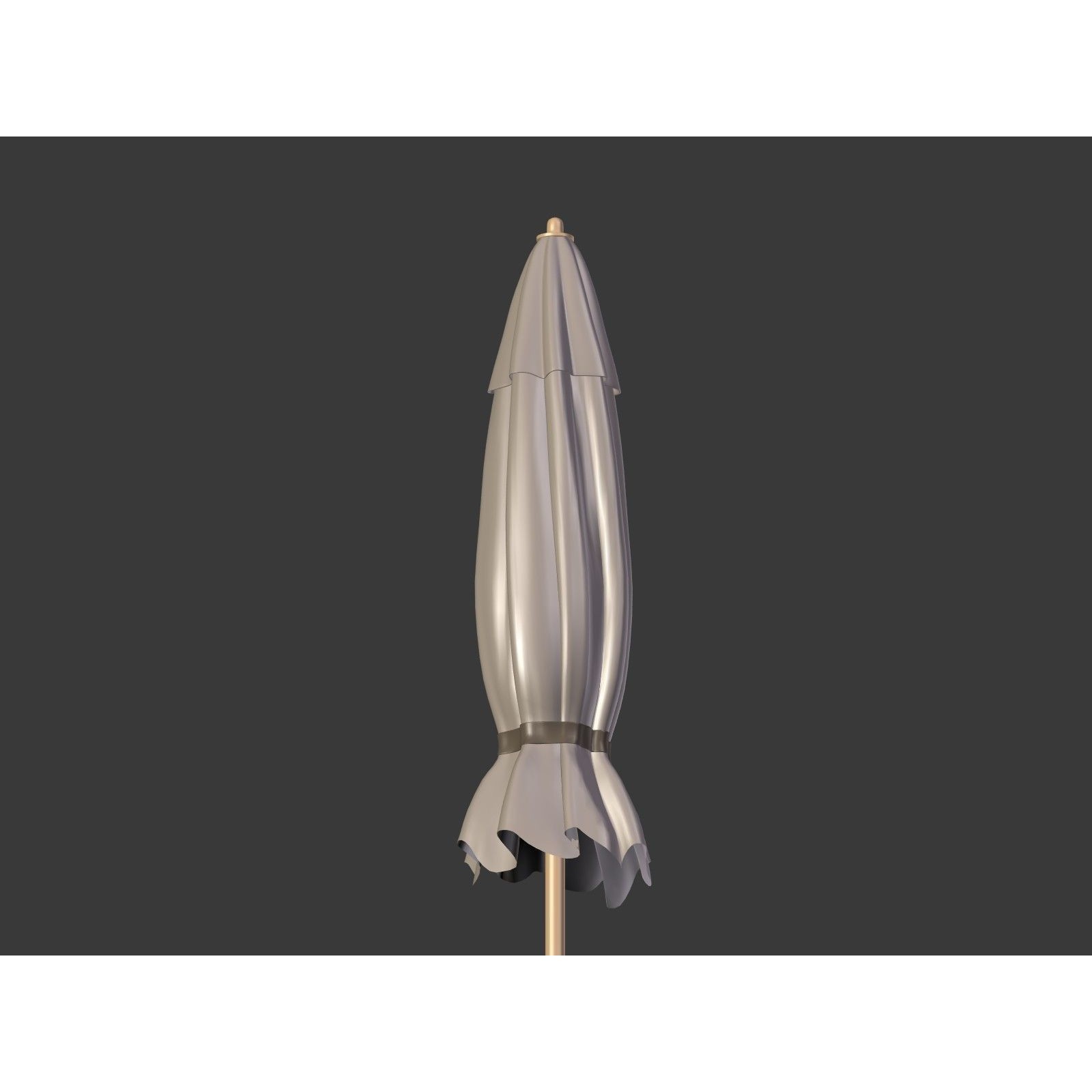 Umbrella Patio Parasol - Low-Poly Game-Ready 3D Model - View 14