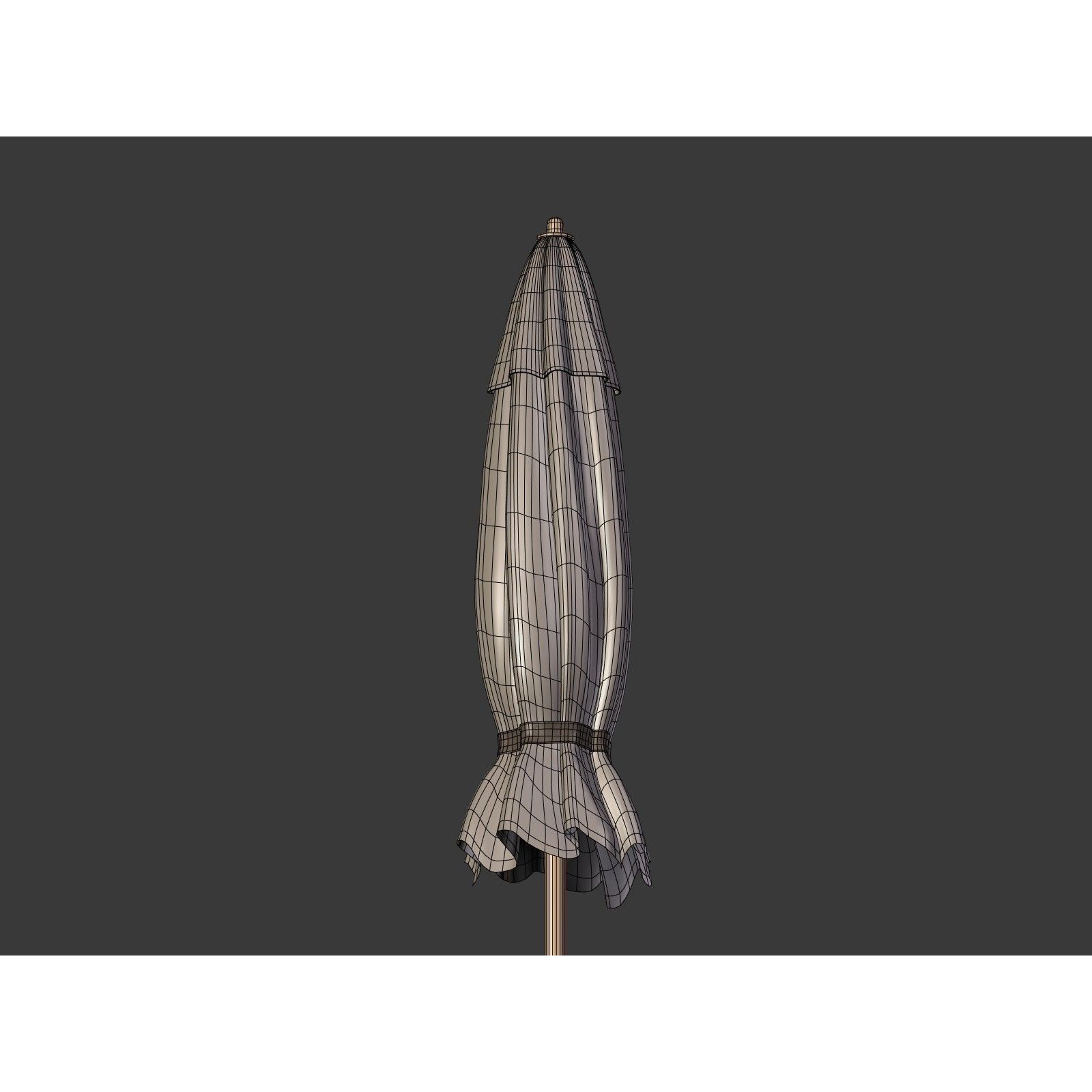 Umbrella Patio Parasol - Low-Poly Game-Ready 3D Model - View 15