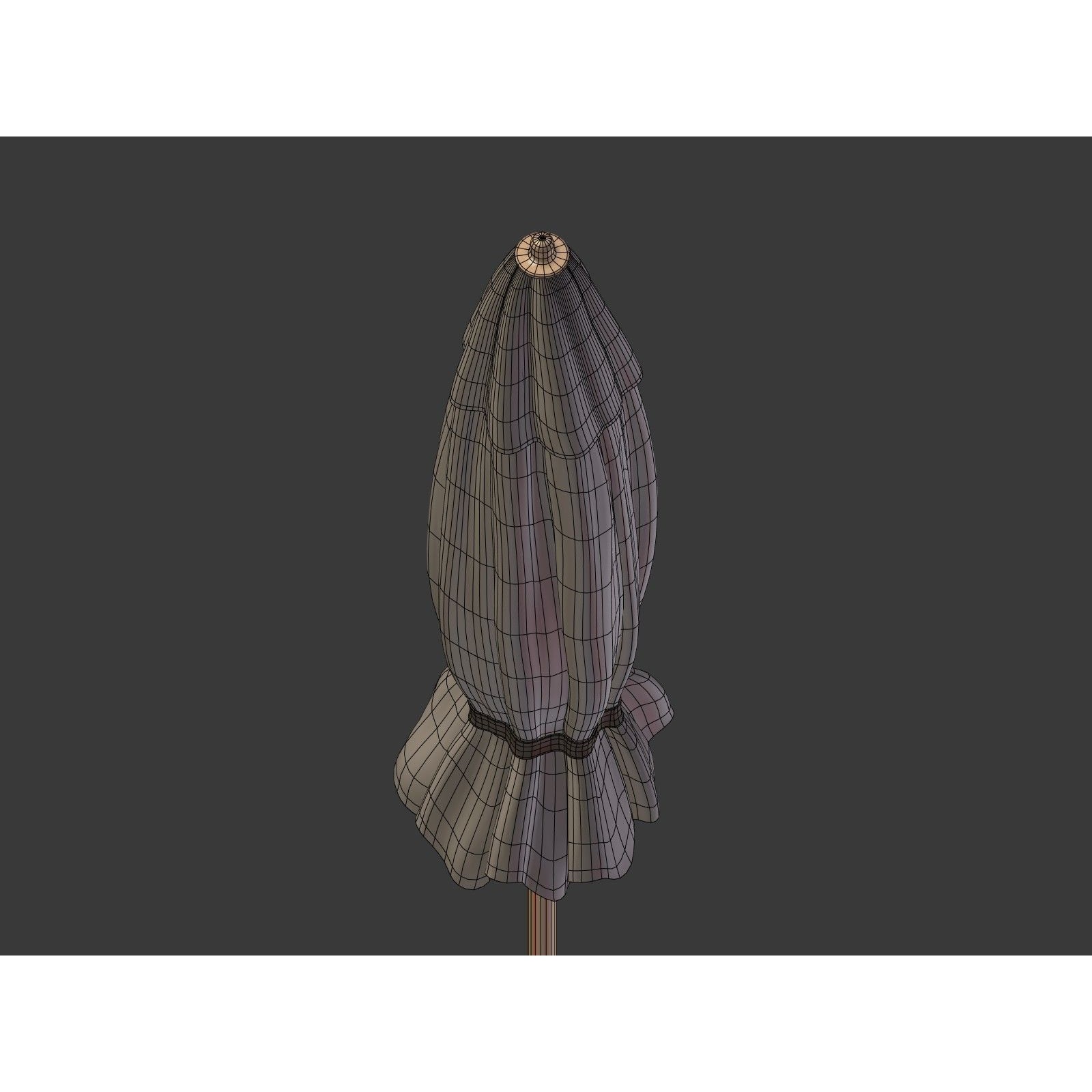 Umbrella Patio Parasol - Low-Poly Game-Ready 3D Model - View 17