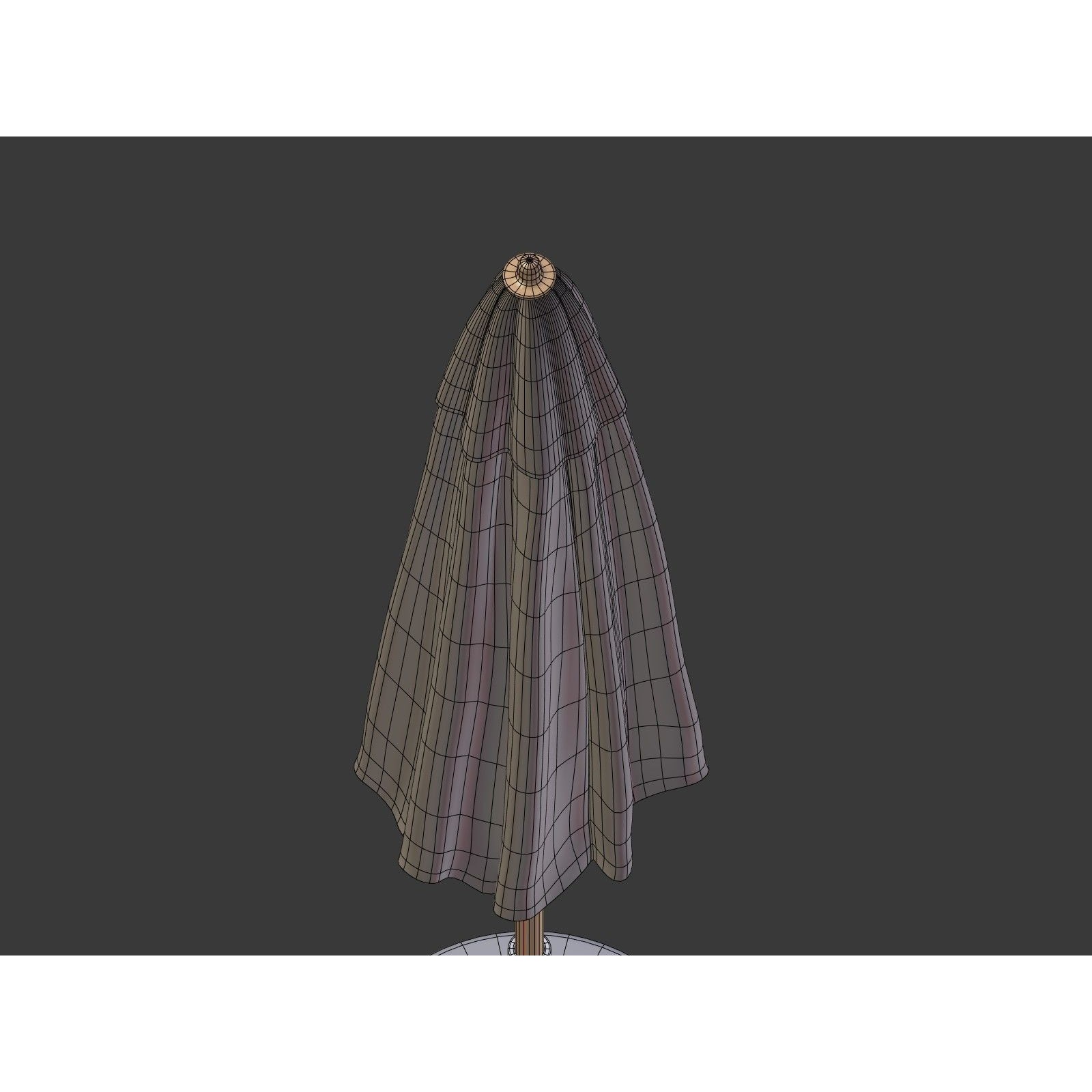 Umbrella Patio Parasol - Low-Poly Game-Ready 3D Model - View 23