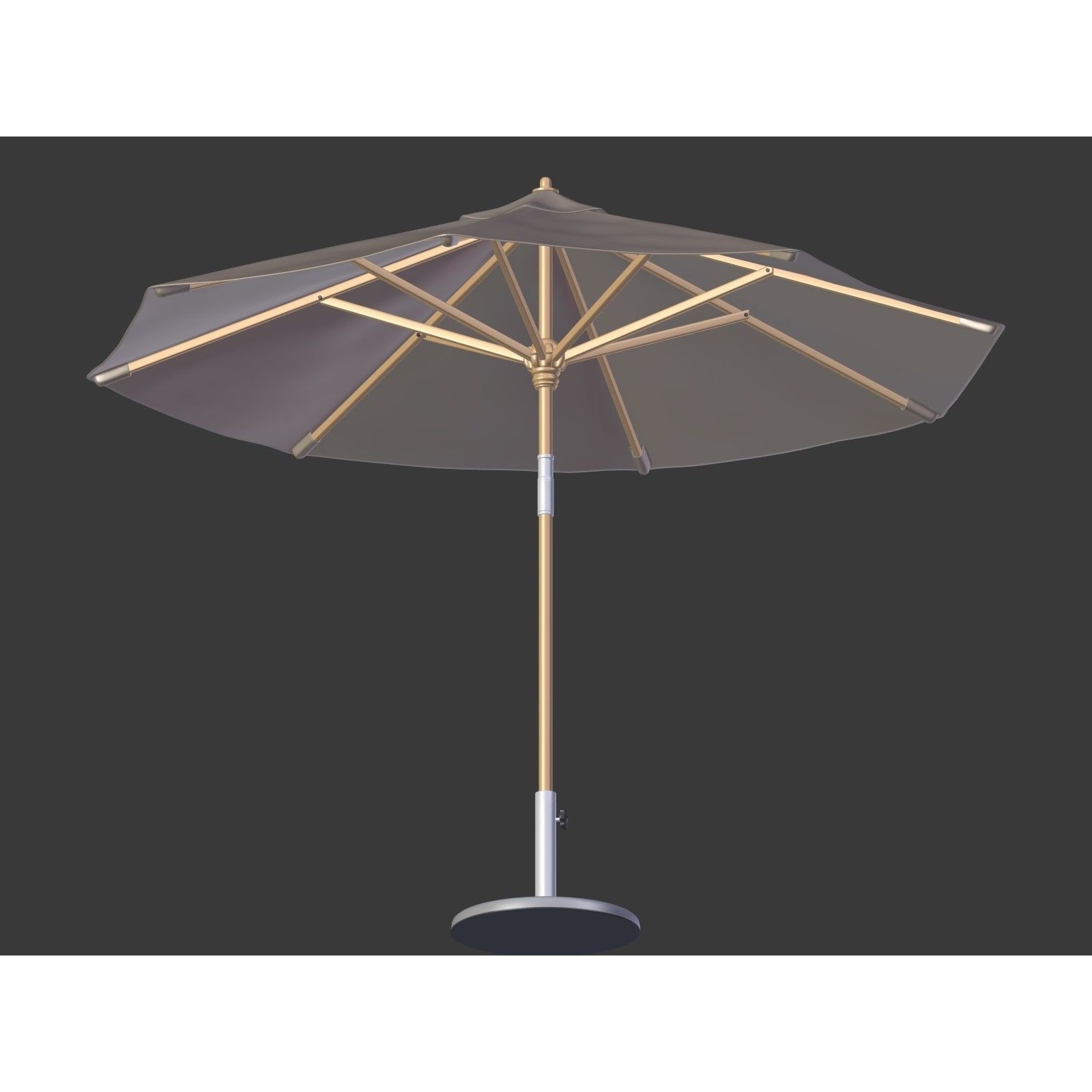 Umbrella Patio Parasol - Low-Poly Game-Ready 3D Model - View 4
