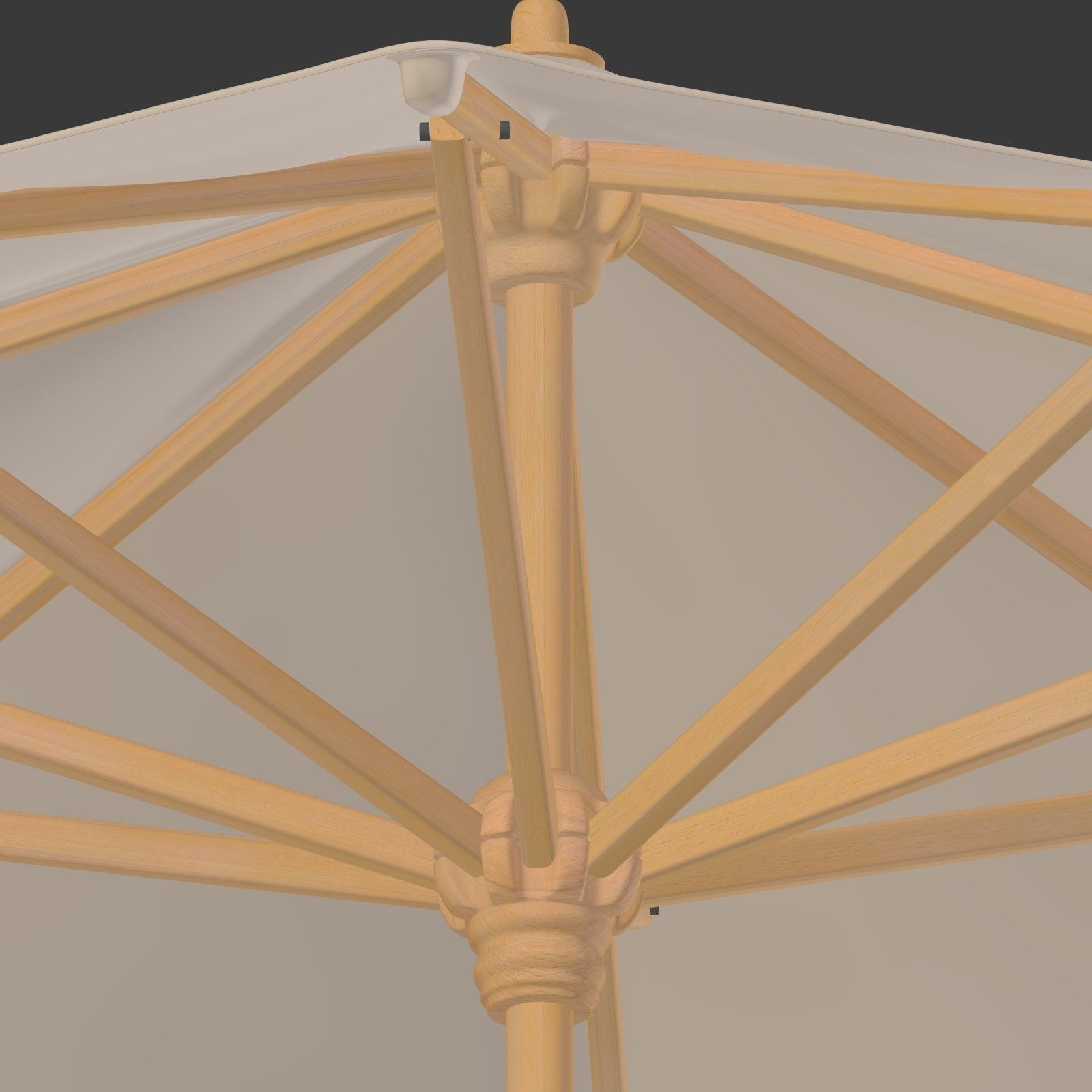 Umbrella Patio Parasol - Low-Poly Game-Ready 3D Model - View 6