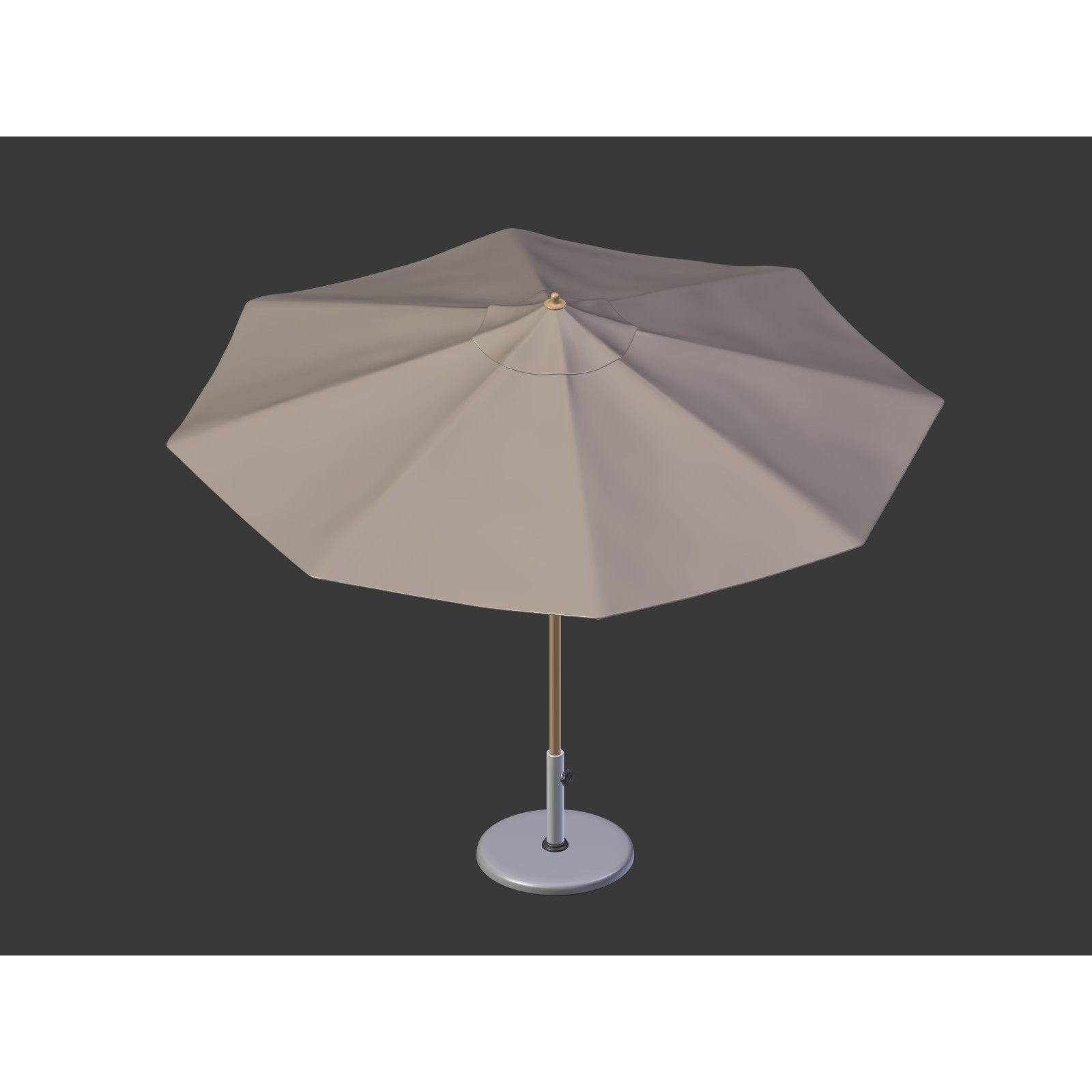 Umbrella Patio Parasol - Low-Poly Game-Ready 3D Model - View 8