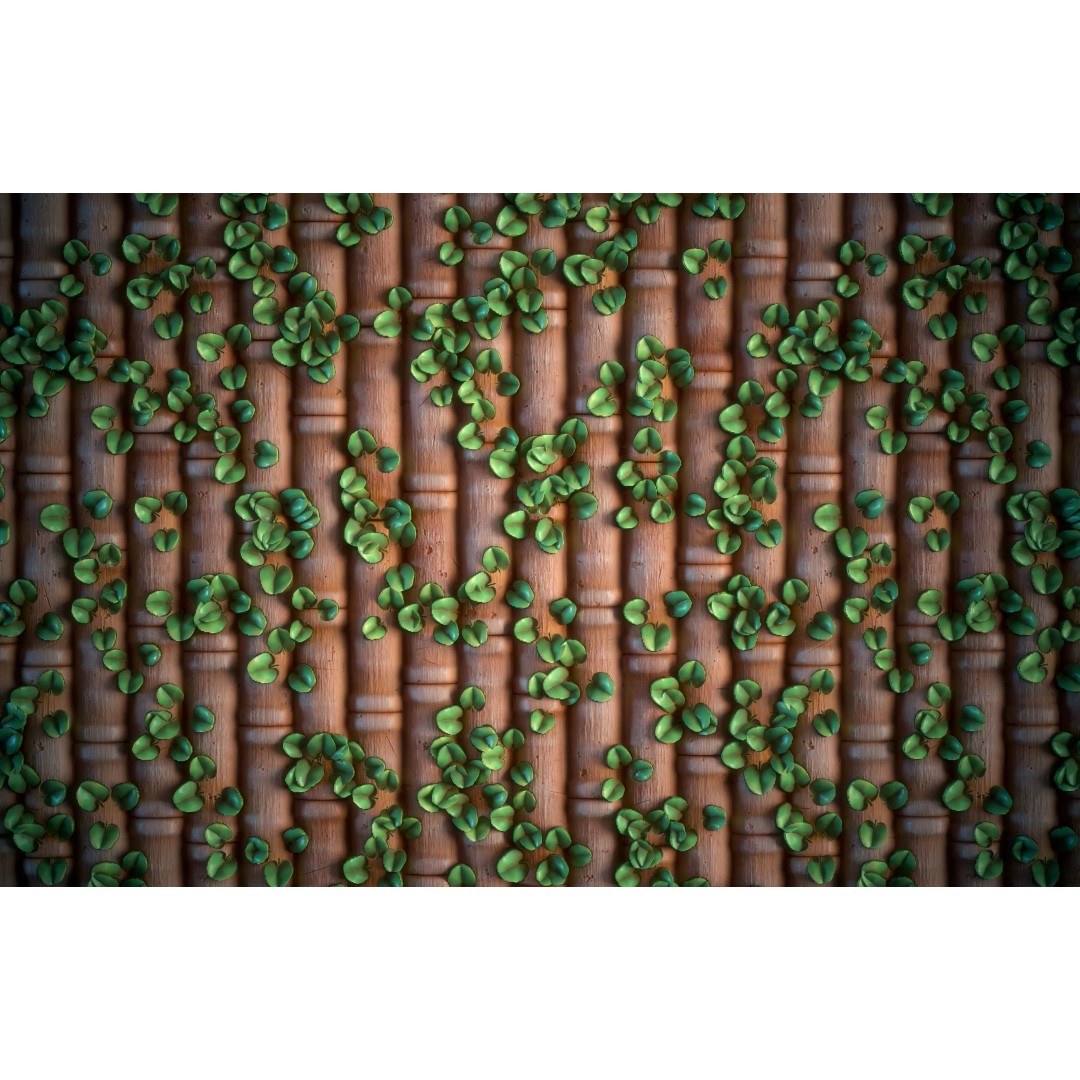 Bamboo 3D Model – Stylized Texture with PBR Maps, SBsar Format - View 10