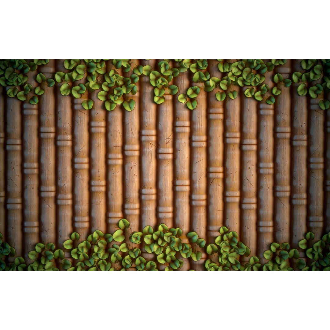 Bamboo 3D Model – Stylized Texture with PBR Maps, SBsar Format - View 12