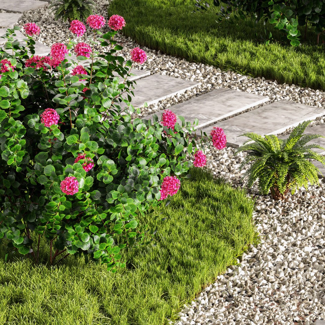 Stepping Stone Designs 3D Model – Decorative Floor Grass, PBR Textures - View 3