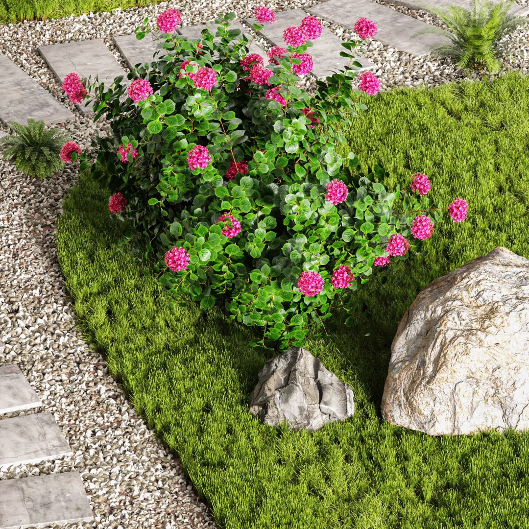Stepping Stone Designs 3D Model – Decorative Floor Grass, PBR Textures - View 4