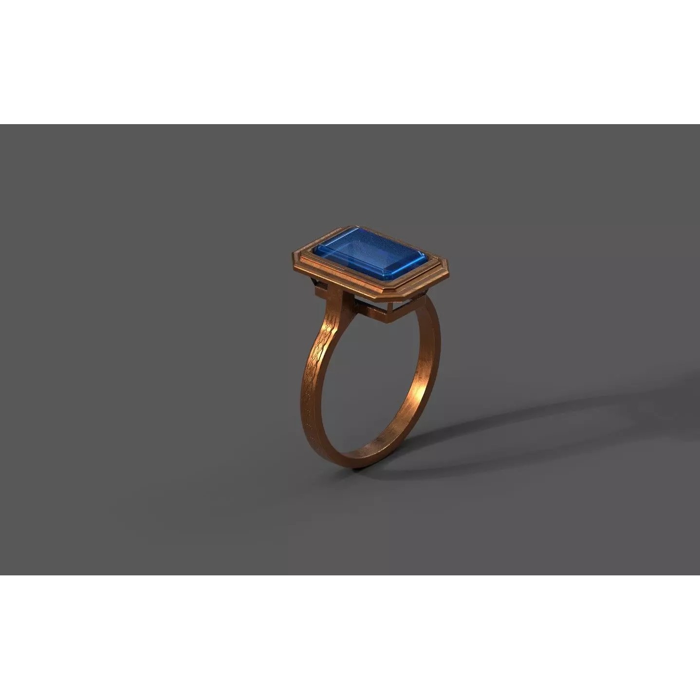 Generic Ring - Low-Poly Game-Ready 3D Model - View 2