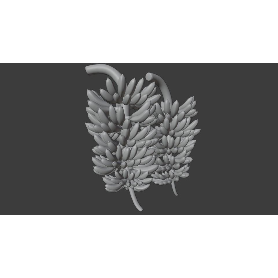 Green and Yellow Bananas 3D Model – Low Poly PBR Asset, FBX, OBJ, Blender - View 20