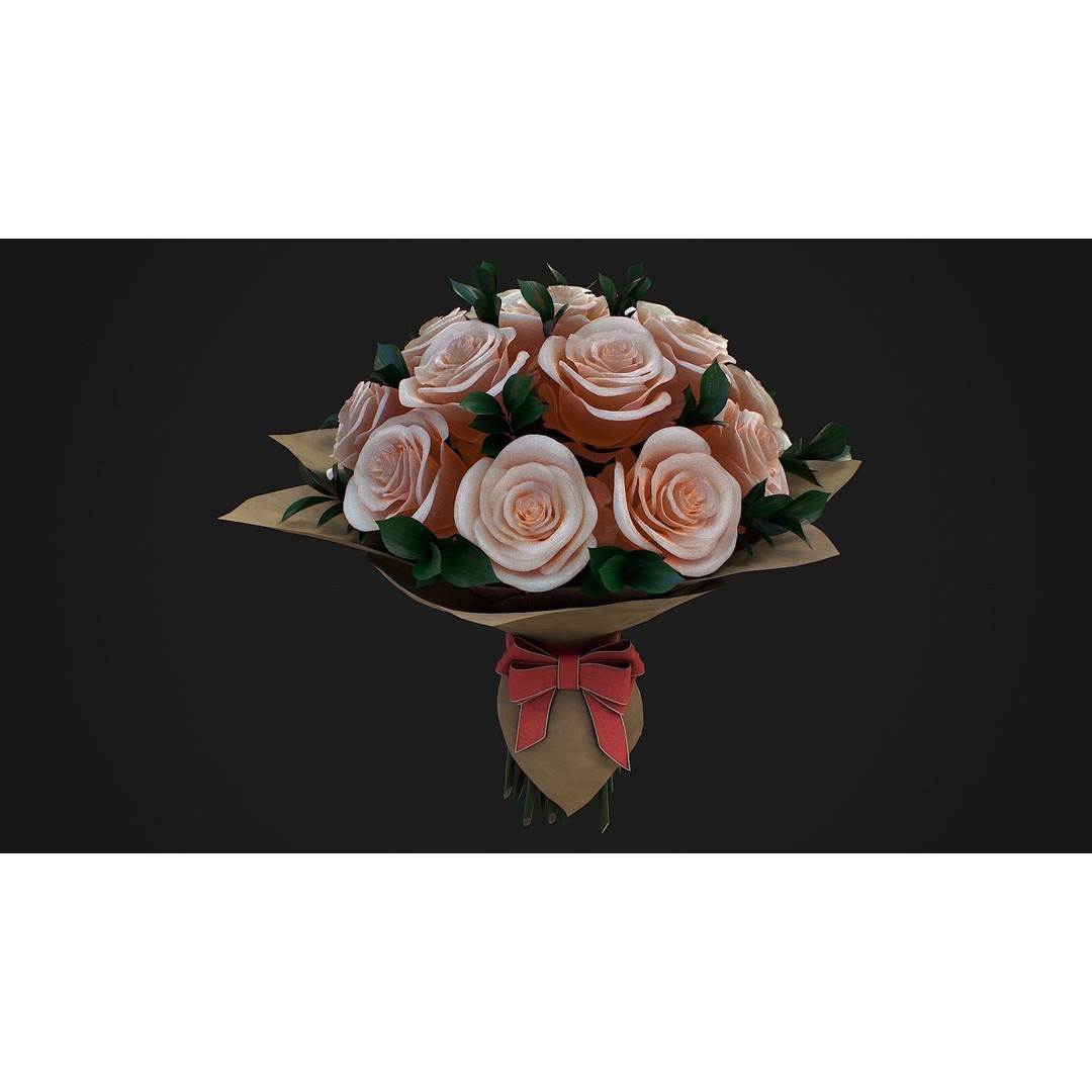 Bouquet 3D Model – High Definition PBR Floral Asset, FBX & OBJ - View 3