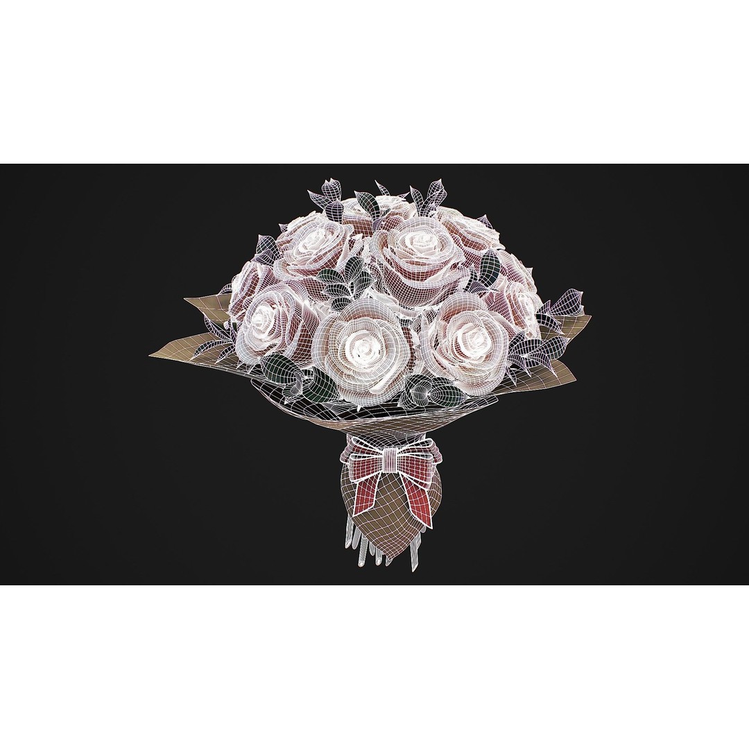 Bouquet 3D Model – High Definition PBR Floral Asset, FBX & OBJ - View 4