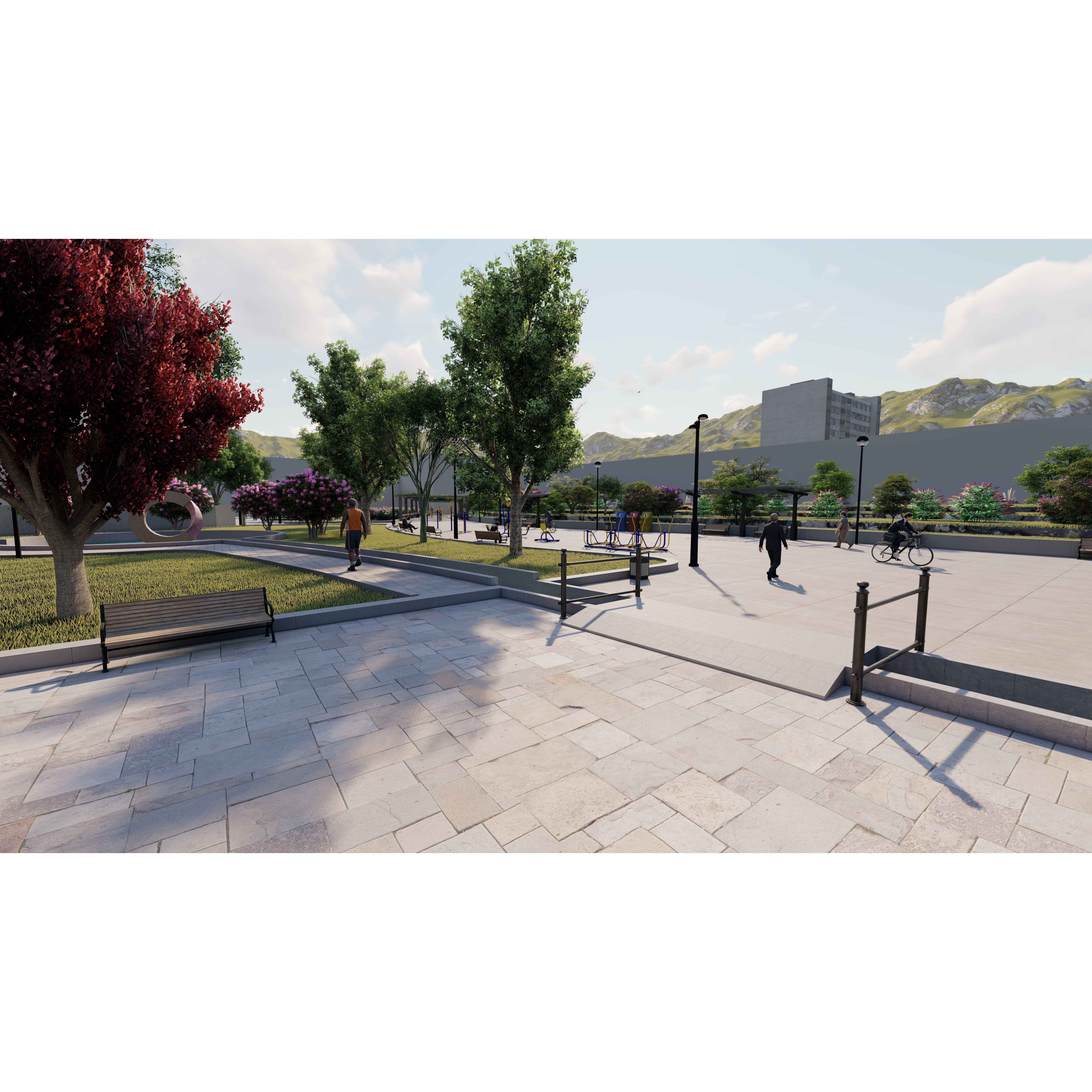 Master Park - Urban Landscape Design 3D Model