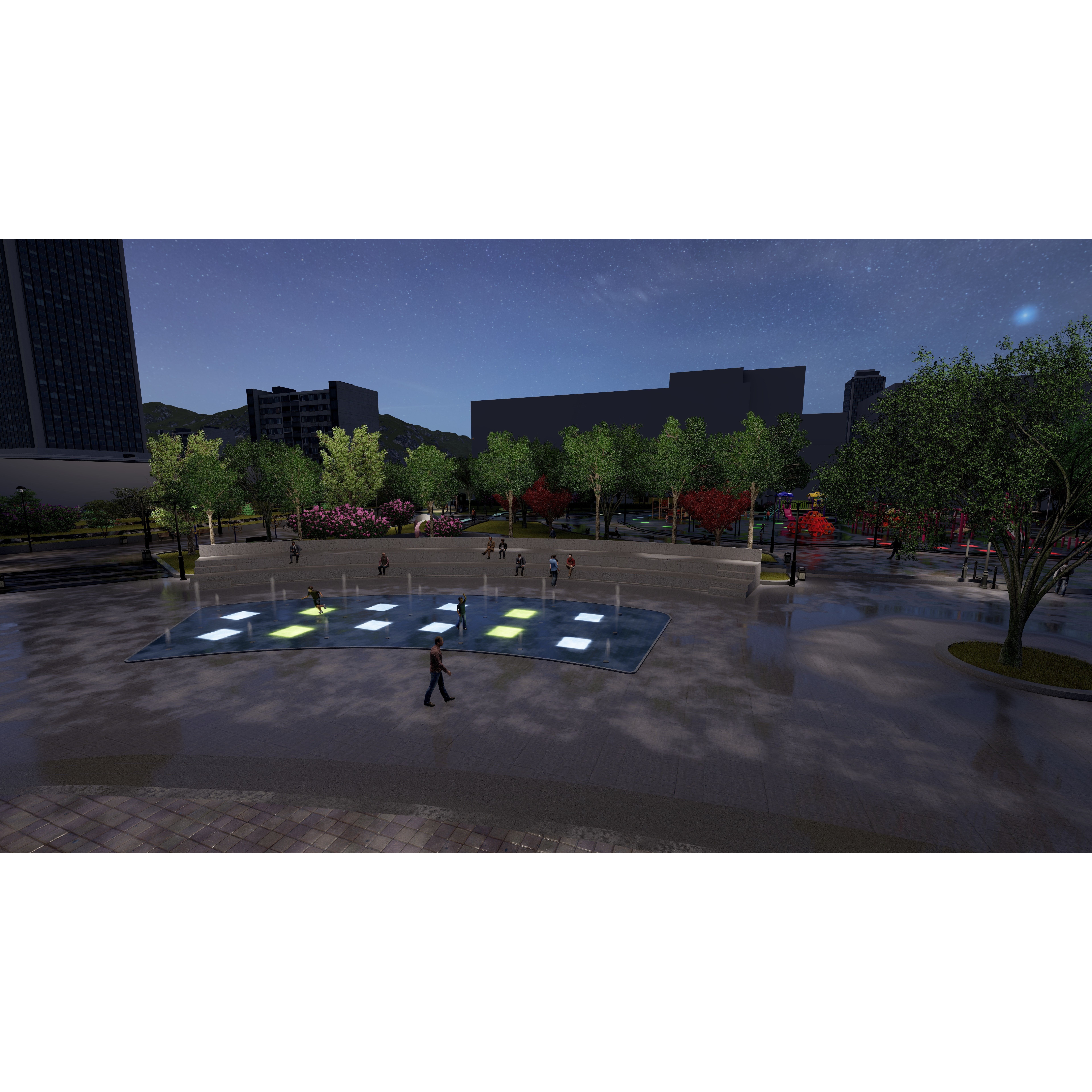 Master Park - Urban Landscape Design 3D Model - View 12
