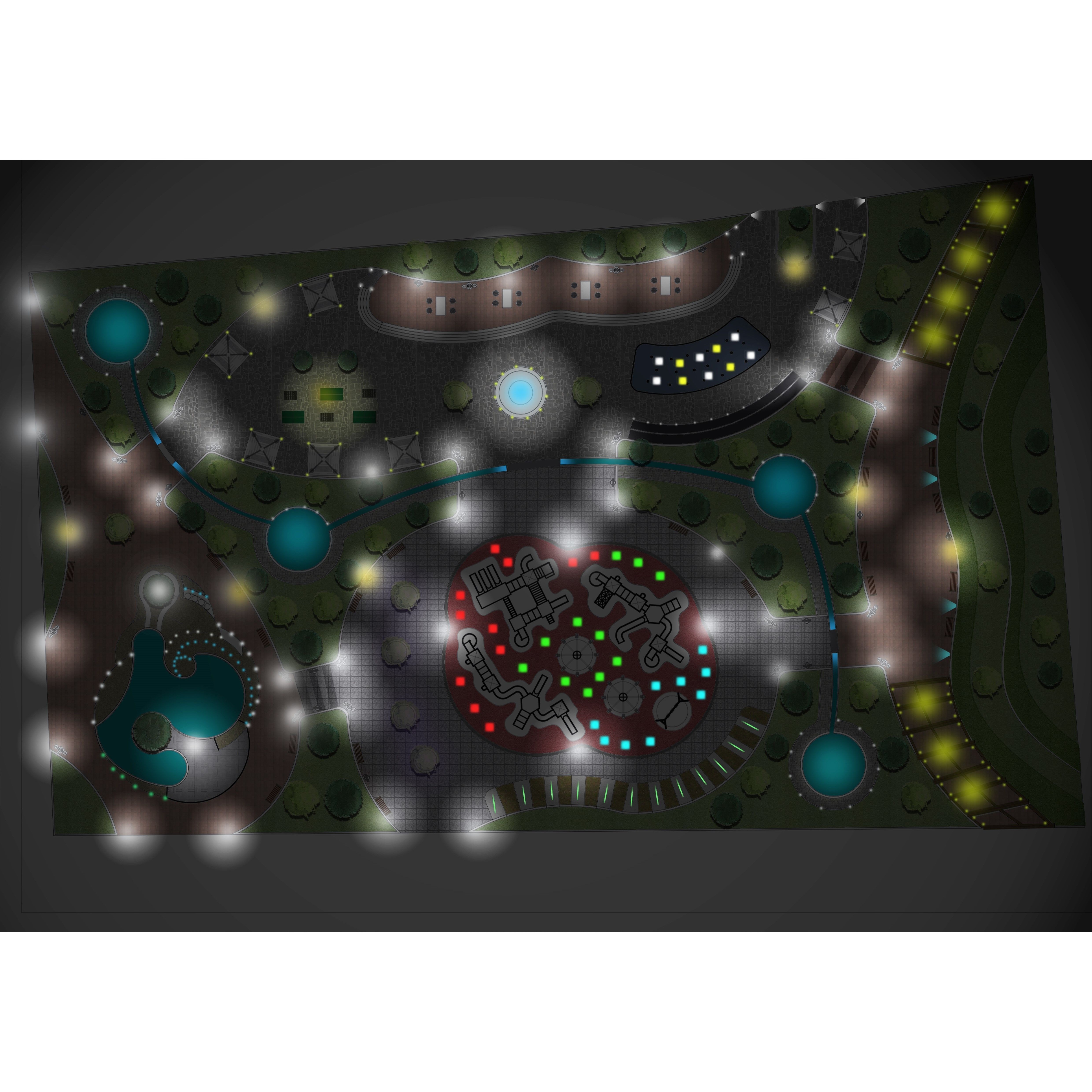 Master Park - Urban Landscape Design 3D Model - View 13