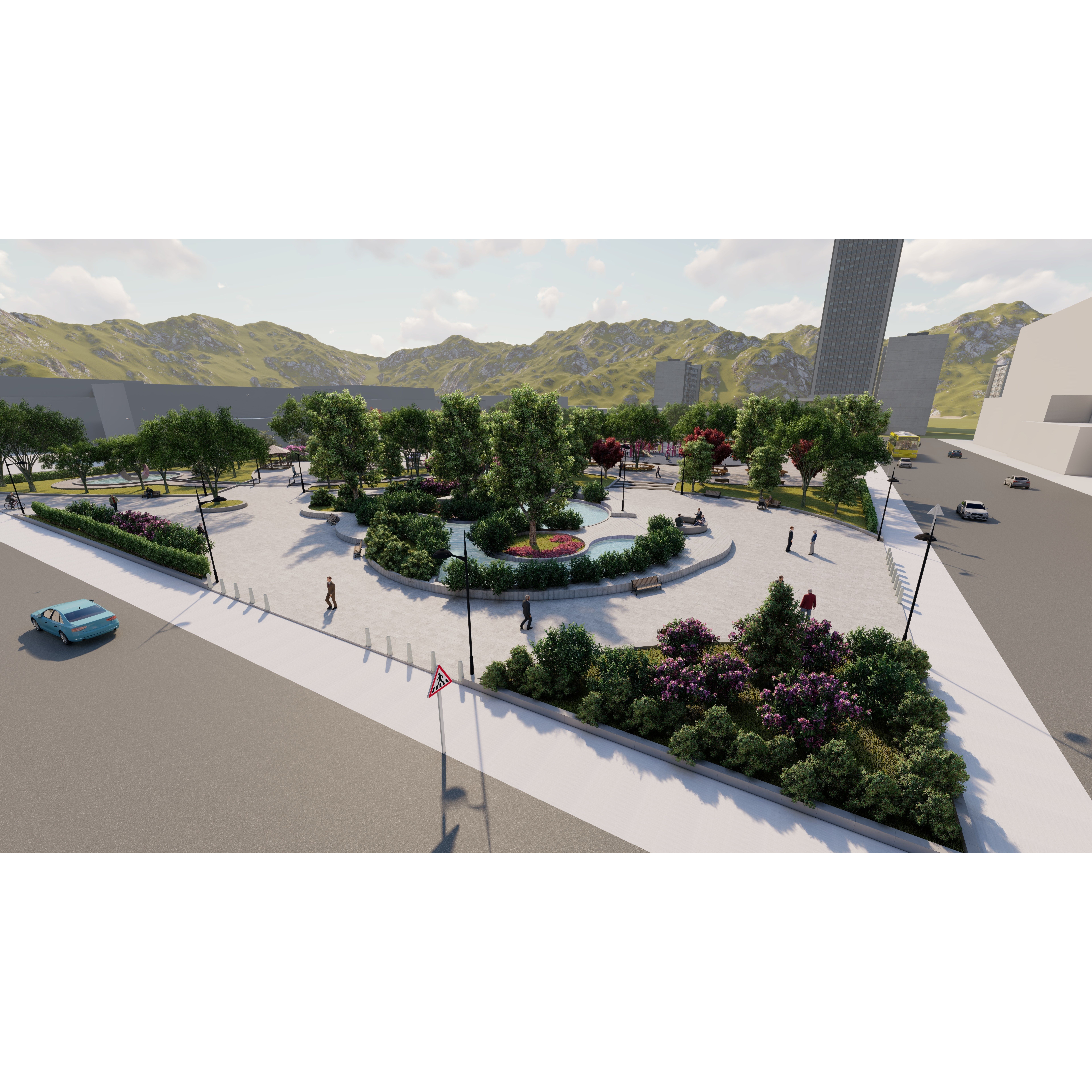 Master Park - Urban Landscape Design 3D Model - View 21