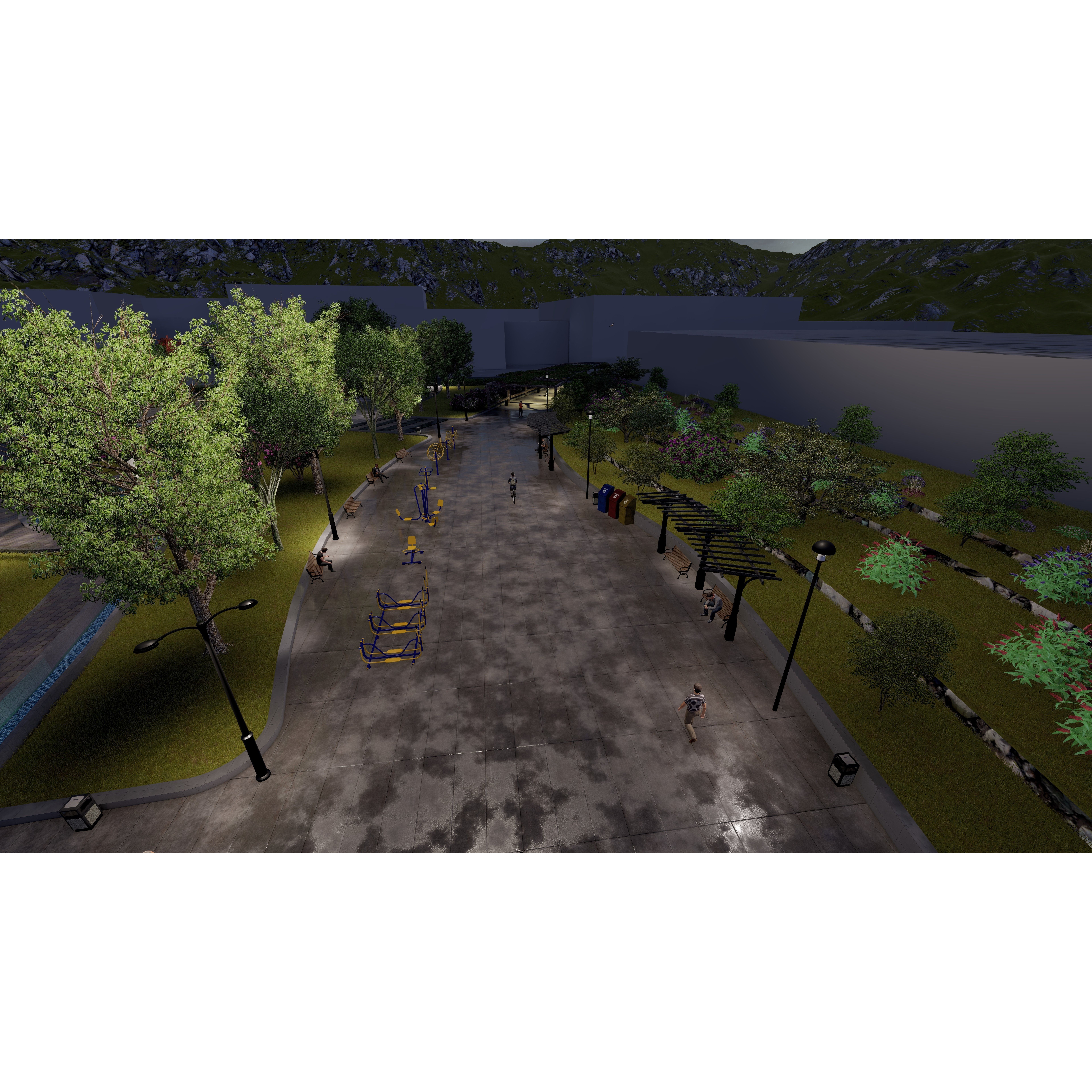 Master Park - Urban Landscape Design 3D Model - View 26