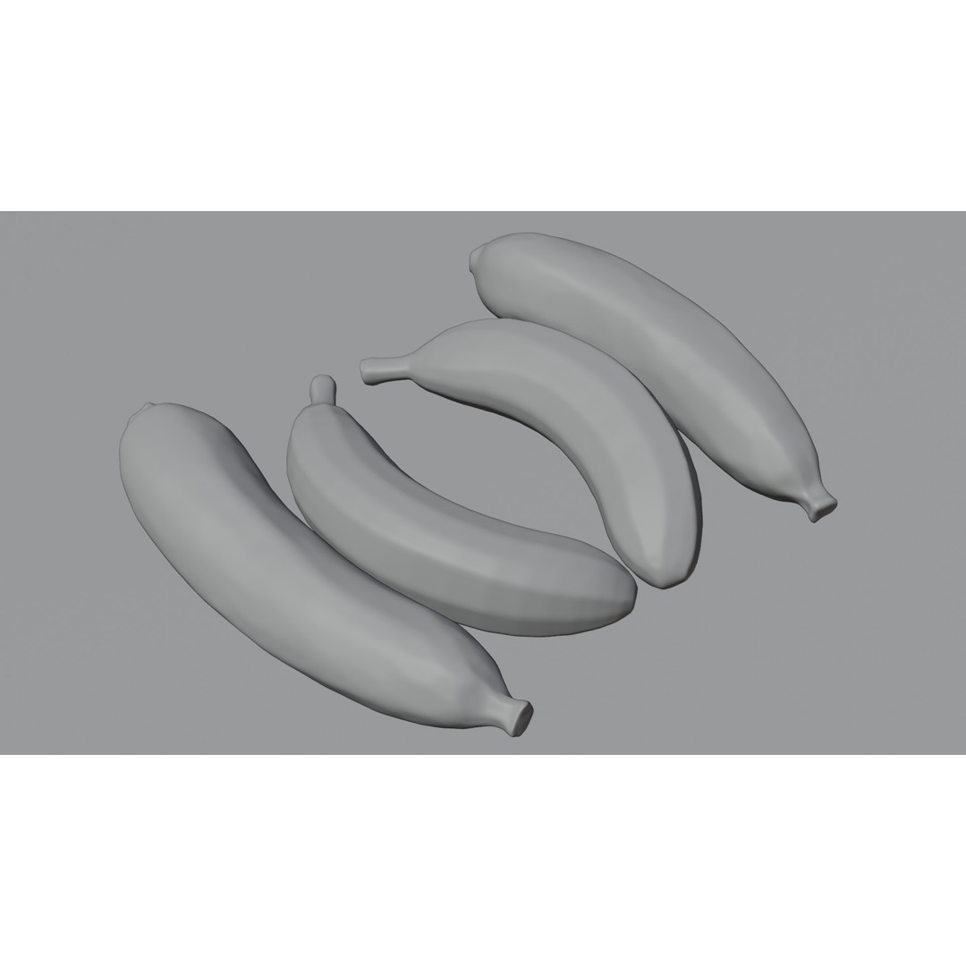Ripe Banana 3D Model – Realistic Tropical Fruit, PBR Textures, FBX - View 11
