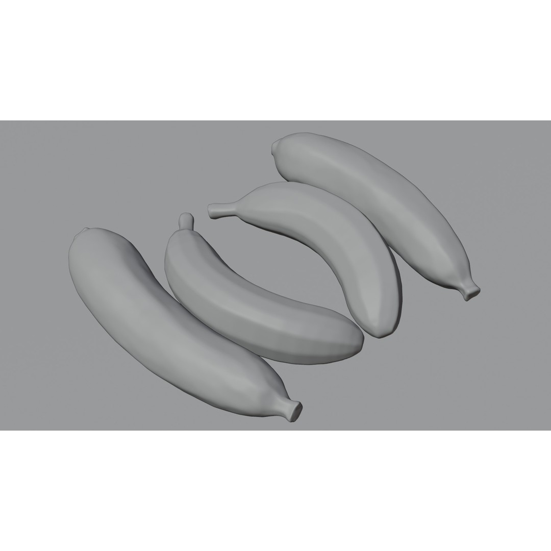 Ripe Banana 3D Model – Realistic Tropical Fruit, PBR Textures, FBX - View 12