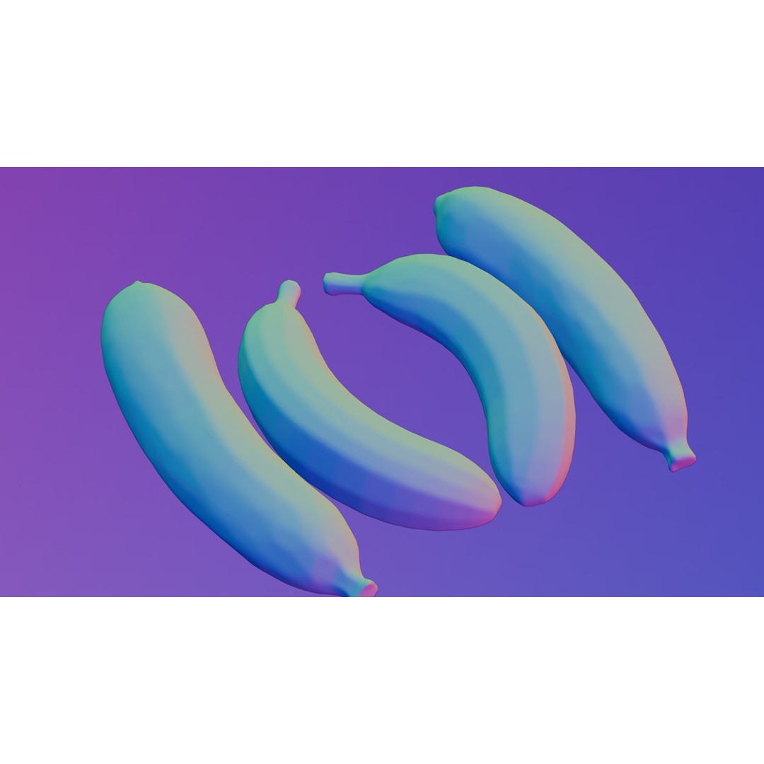 Ripe Banana 3D Model – Realistic Tropical Fruit, PBR Textures, FBX - View 19