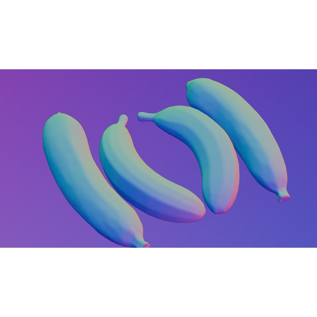 Ripe Banana 3D Model – Realistic Tropical Fruit, PBR Textures, FBX - View 21