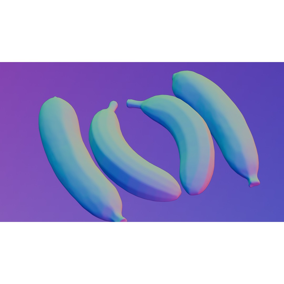 Ripe Banana 3D Model – Realistic Tropical Fruit, PBR Textures, FBX - View 22