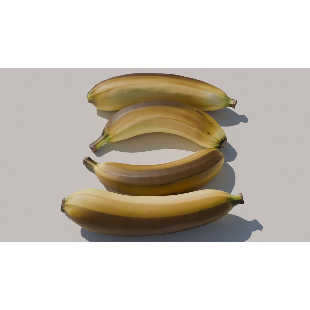 Ripe Banana 3D Model – Realistic Tropical Fruit, PBR Textures, FBX - View 4