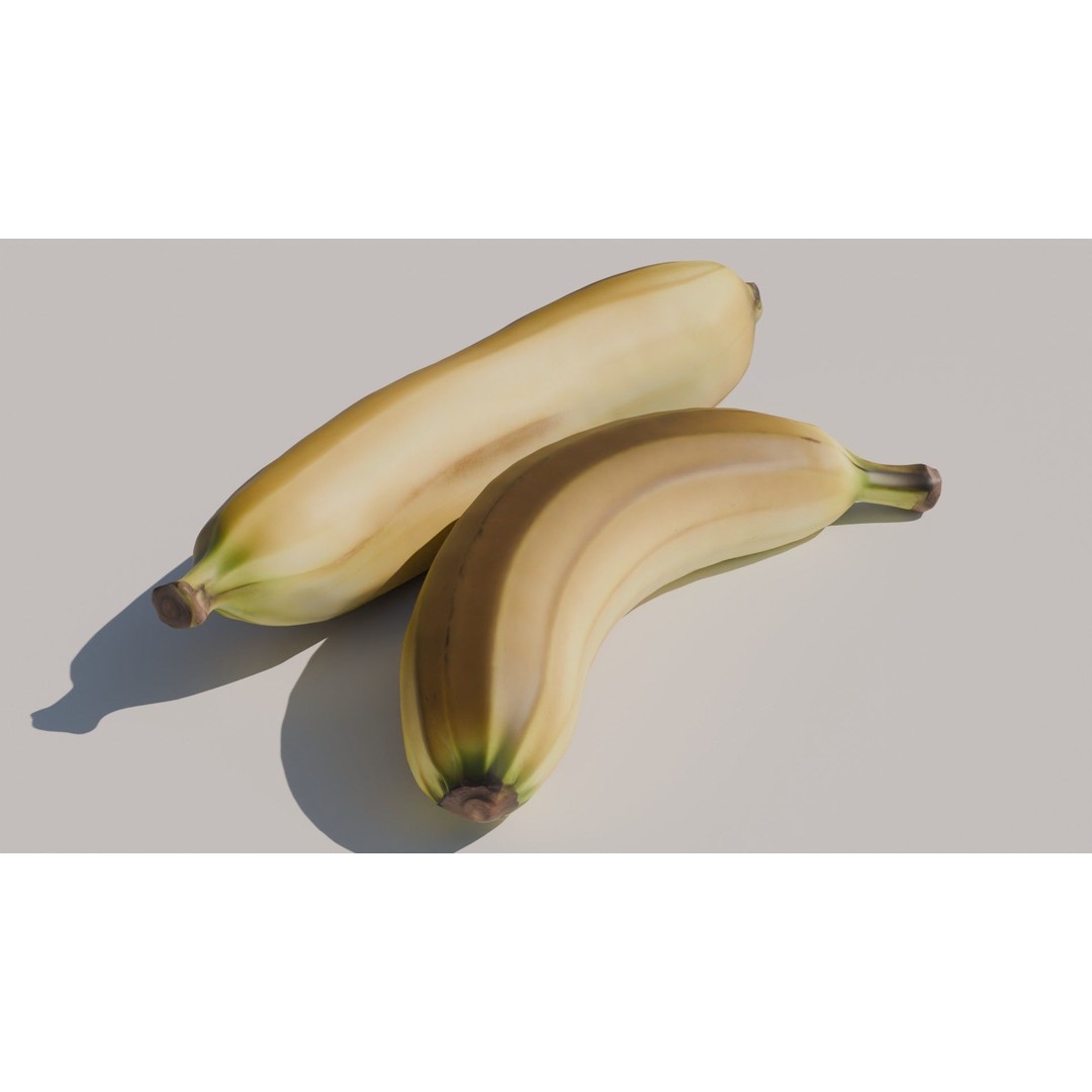 Ripe Banana 3D Model – Realistic Tropical Fruit, PBR Textures, FBX - View 6