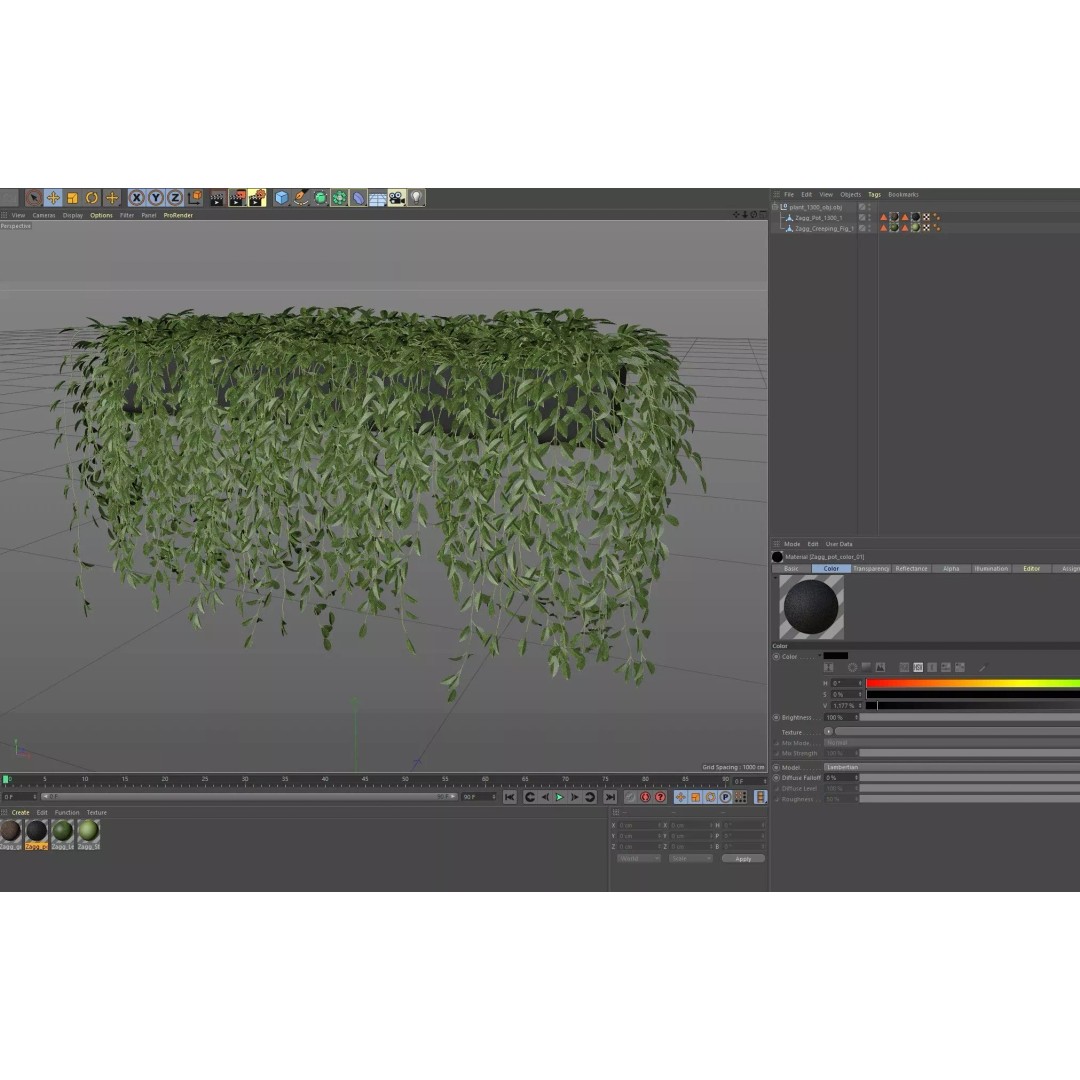 Plant 1300 3D Model – High-Quality PBR Asset for Archviz