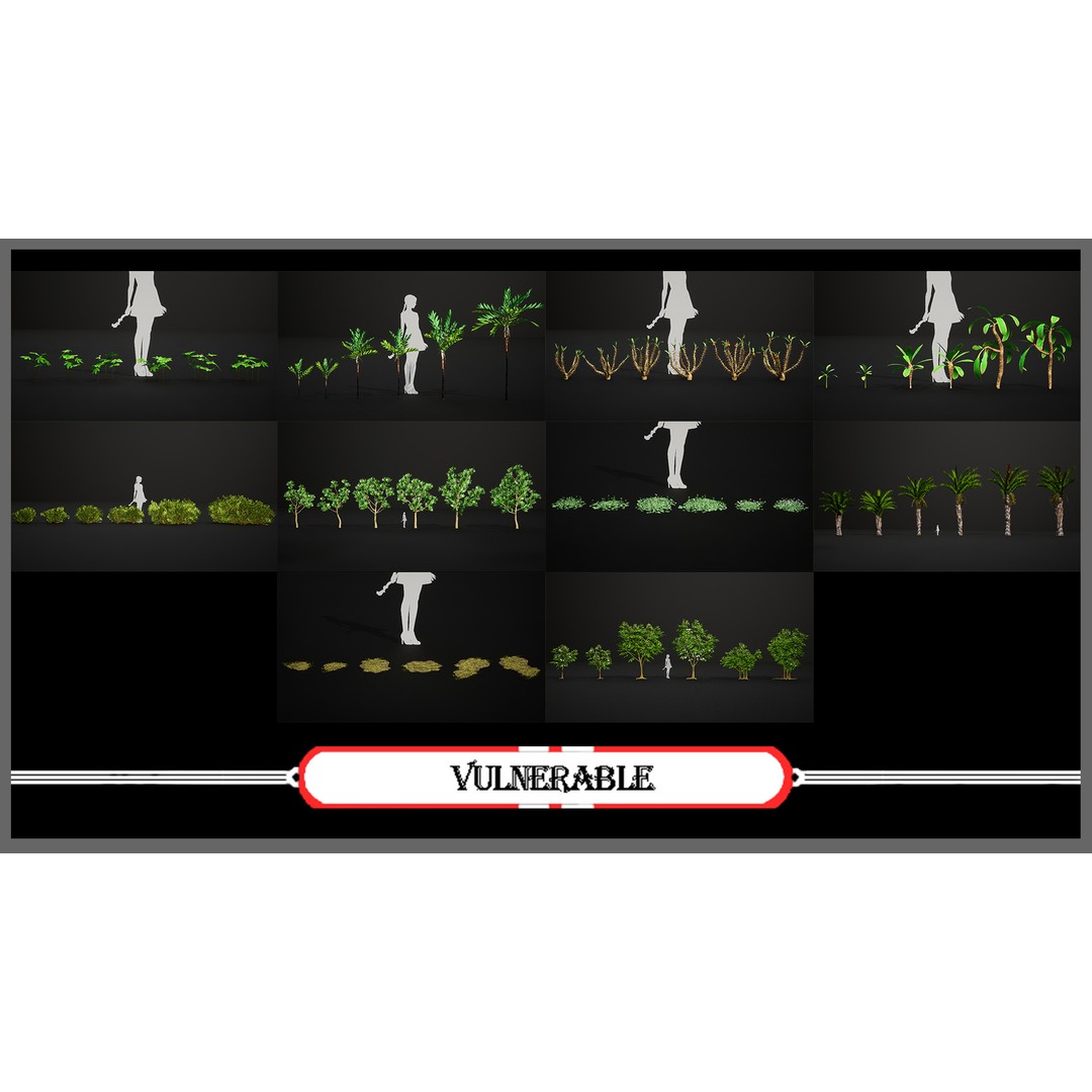 Mega Plant Pack 3D Model – Low Poly PBR Vegetation, FBX, OBJ